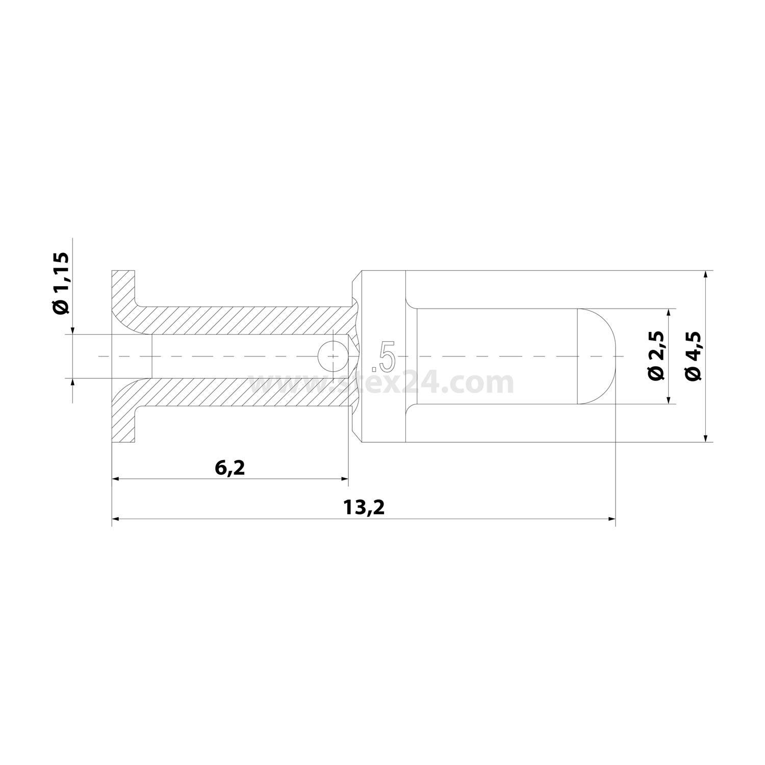 HARTING Yellok-Crimpkontakt Kontaktstift (M) 0,5mm² AWG20 silber, 1 Stück Werkstoff Kupferlegierung - 1 Stück