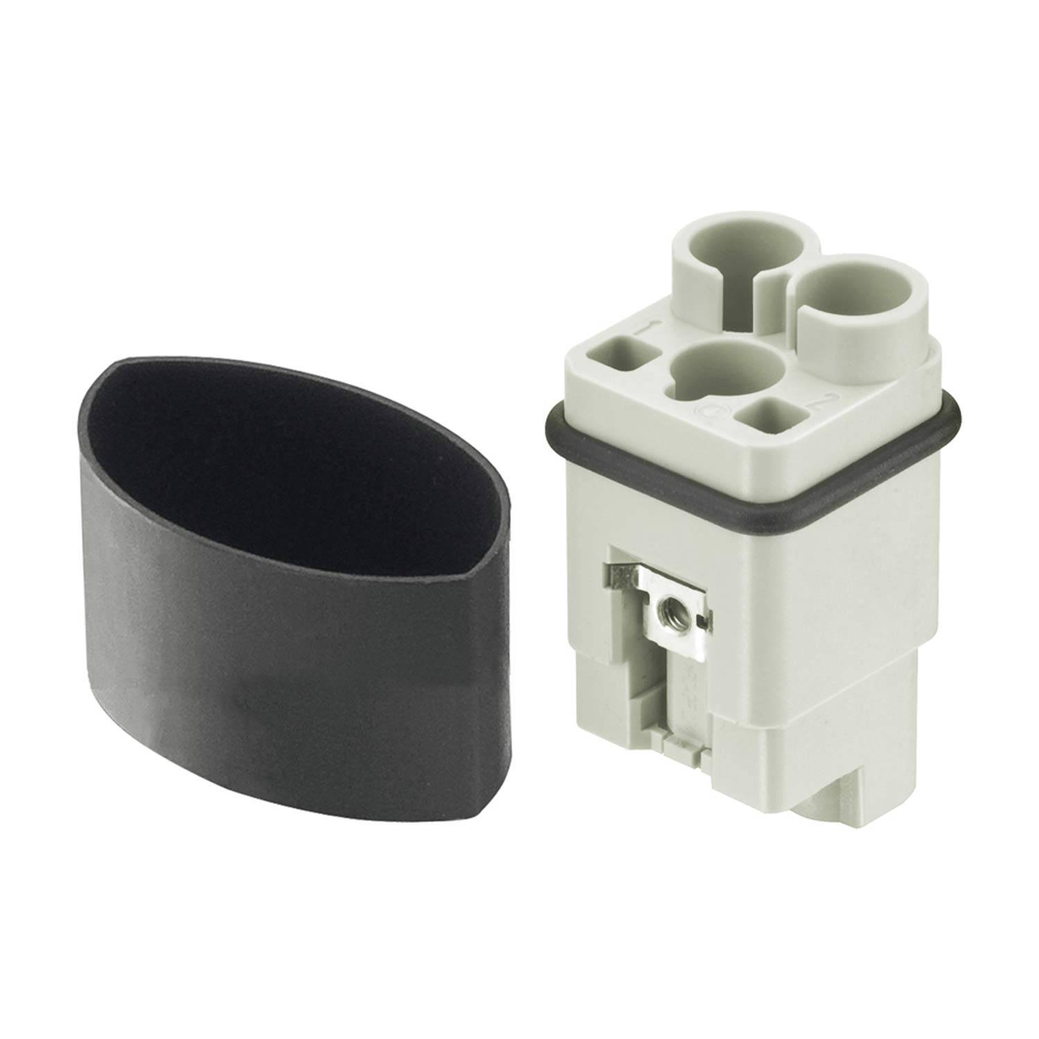 HARTING Han Q2/0 High Voltage Stifteinsatz (M) Crimpanschluss, 2-polig+PE 830V, 40A - 1 Stück
