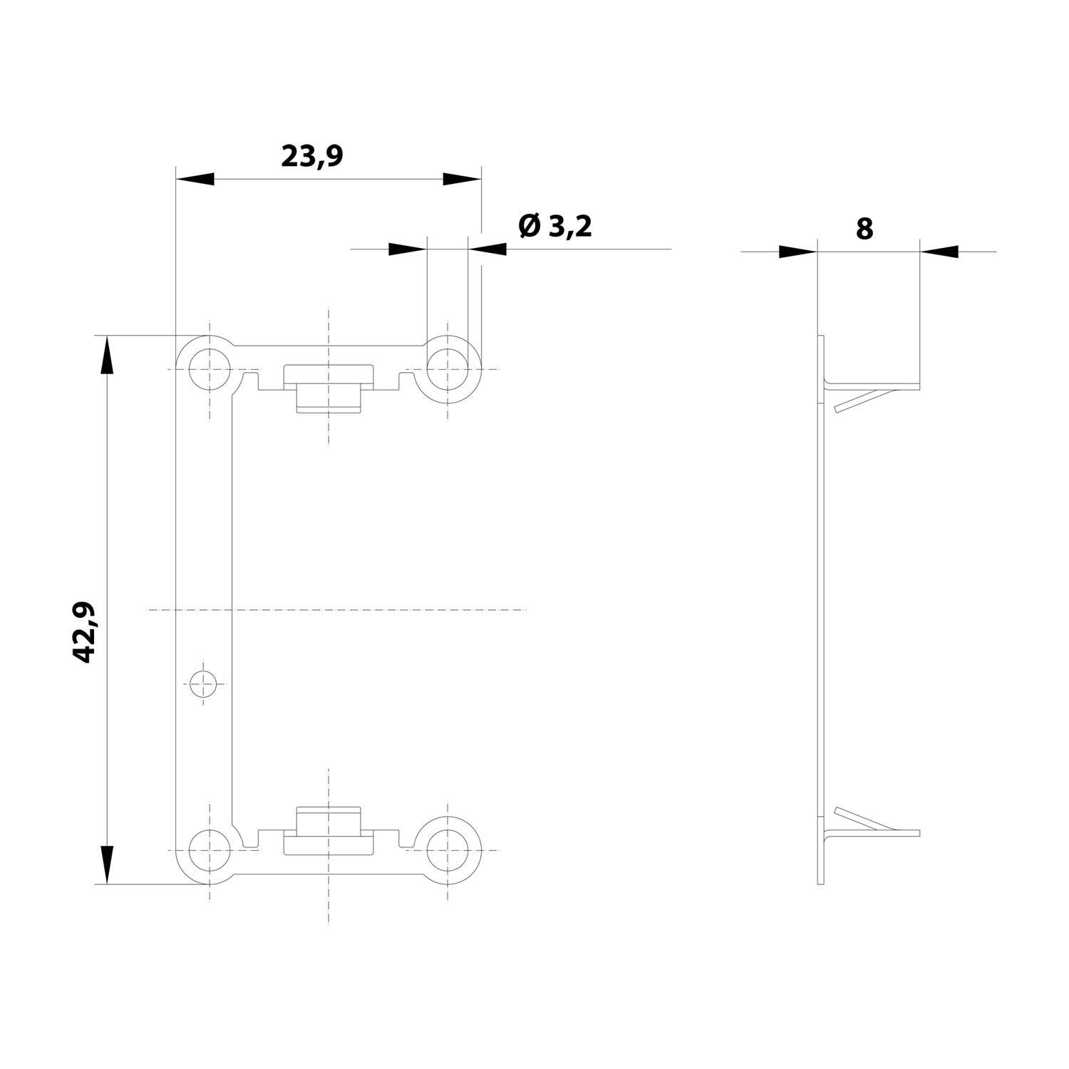HARTING Modular Verrastblech passend für Modular Compact Steckverbinder - 1 Stück
