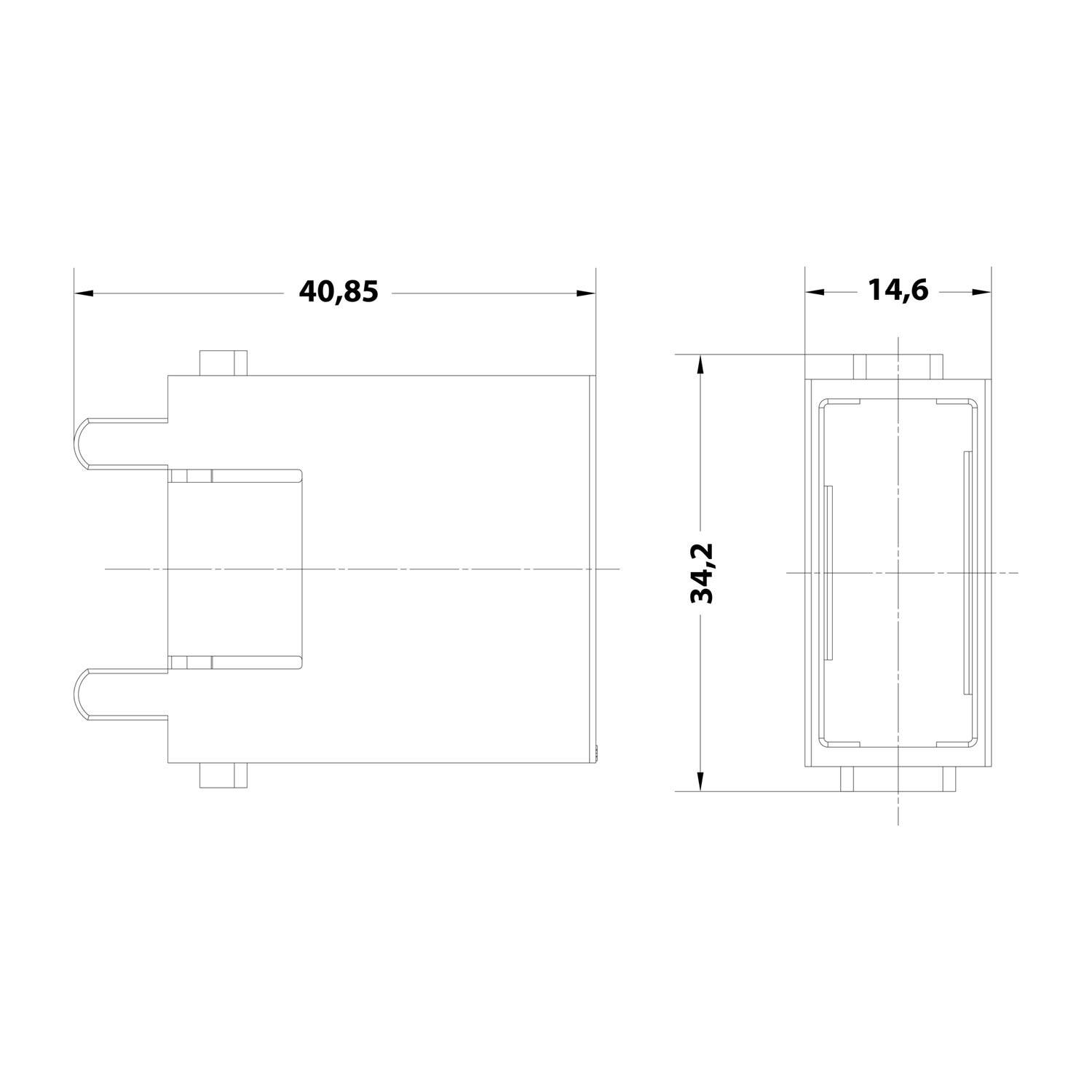 HARTING Han Moduladapter Stifteinsatz (M) Steckzyklen >=500 Temperaturbereich -40°C bis 125°C - 1 Stück