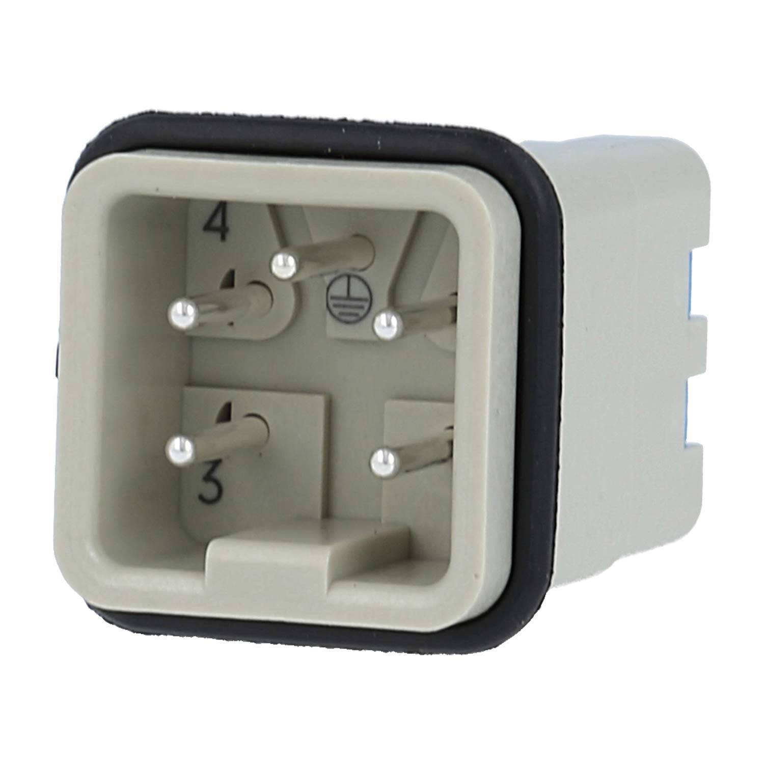 HARTING Han 4A Stifteinsatz (M) Quick-Lock-Anschluss, 4-polig+PE 230V/400V, 10A - 1 Stück
