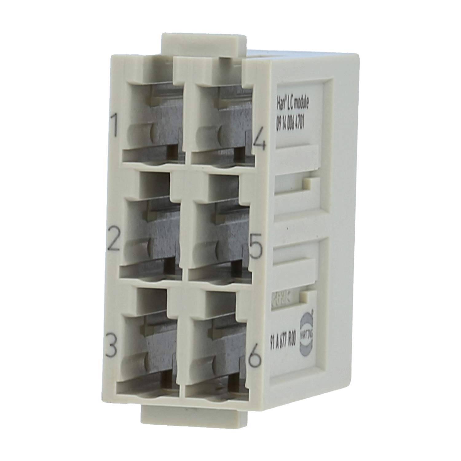 HARTING Han LC Modul Stifteinsatz (M) 6-polig Steckzyklen >=500 - 1 Stück