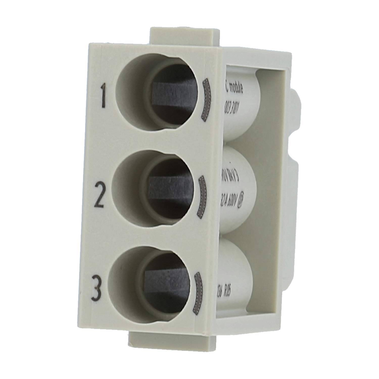 HARTING Han C Modul Buchseneinsatz (F) Crimpanschluss, 3-polig 690V, 40A - 1 Stück
