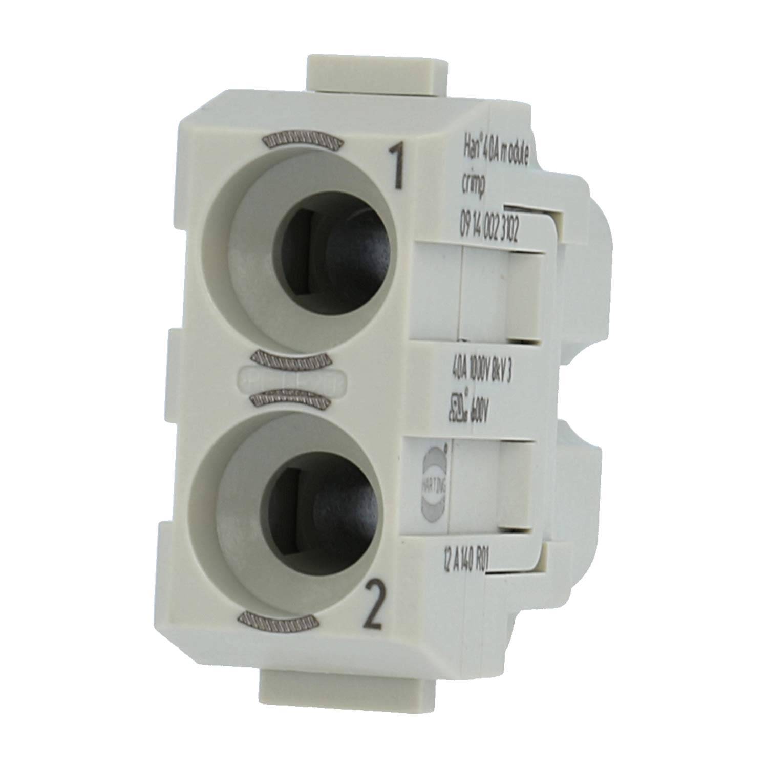 HARTING Han 40 Ampere Modul Buchseneinsatz (F) Crimpanschluss, 2-polig 1000V, 40A - 1 Stück