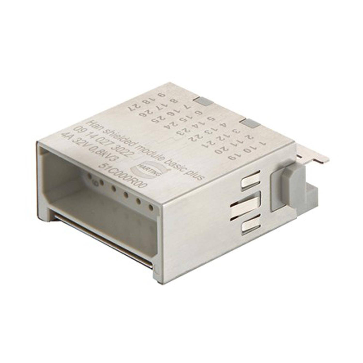 HARTING Han Shielded Modul Basic + Schirm 360 Stifteinsatz (M) Crimpanschluss, 27-polig+Schirmung 32V, 4A - 1 Stück