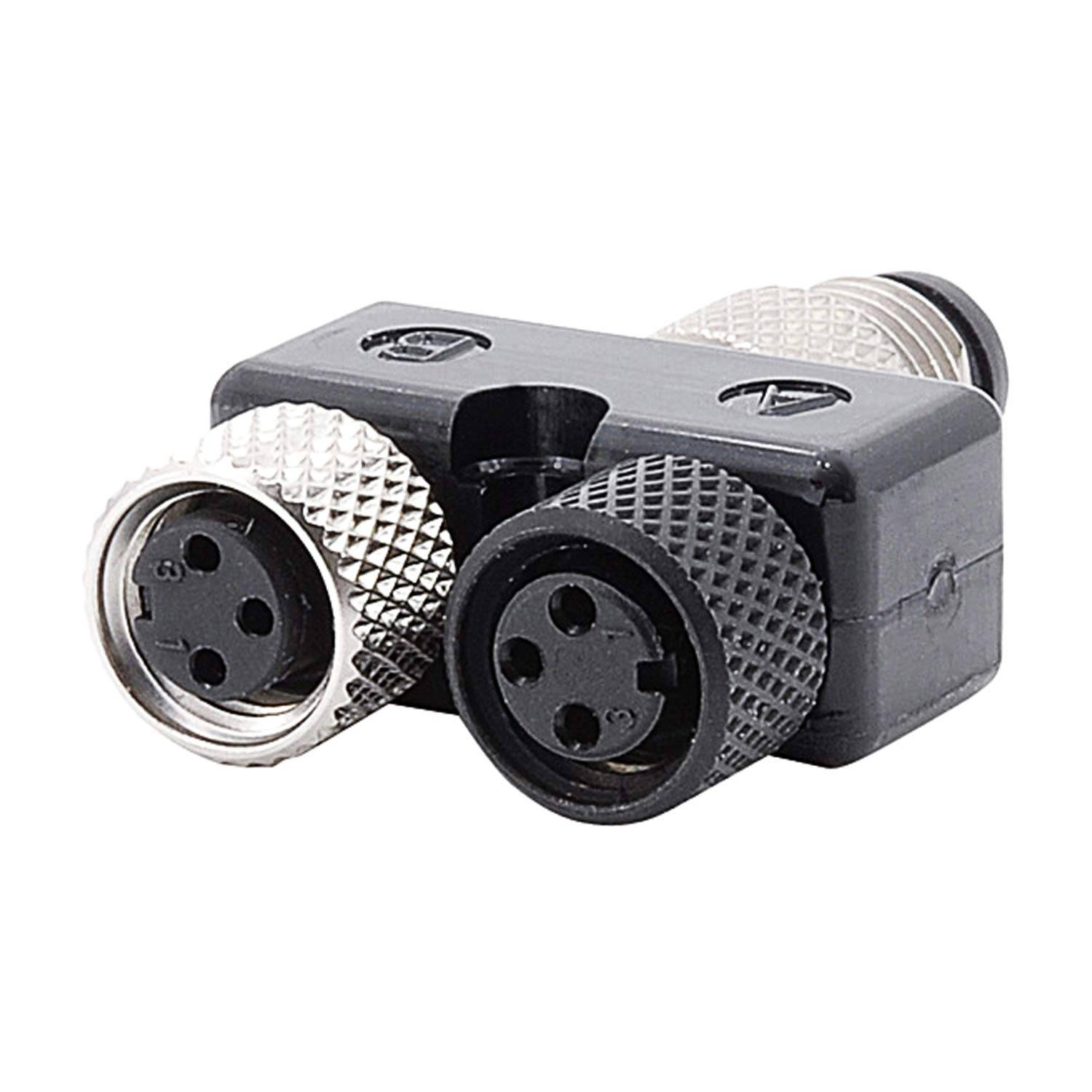 Phoenix Contact M8/M8/M8 Y-Verteiler 1xStift/2xBuchse gerade 4/3-pol. A-Kodierung, 60V, 4A Bauform Seite 1 1xM8 gerade