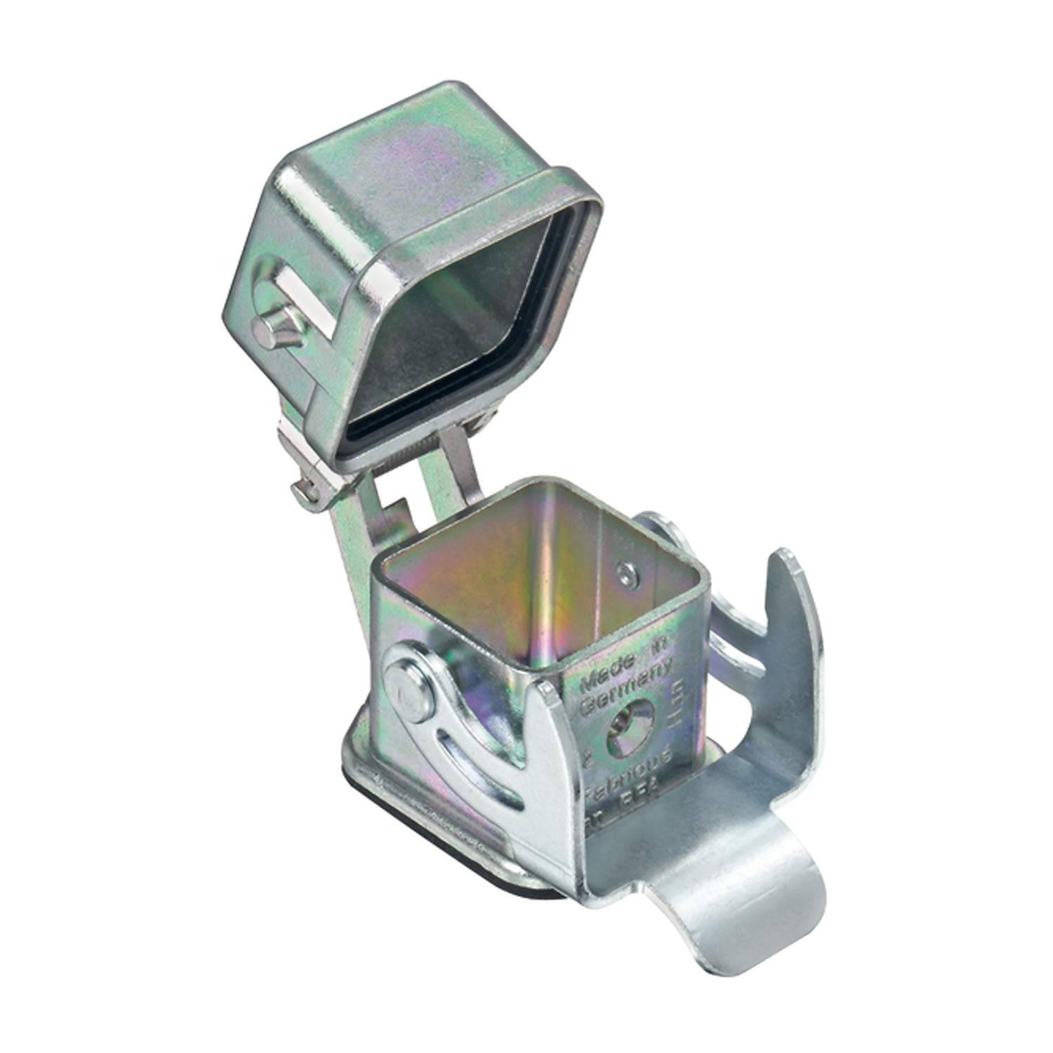HARTING Han 3A EMV Anbaugehäuse gerade mit 1 Bügel mit Schutzkappe Metall - 1 Stück