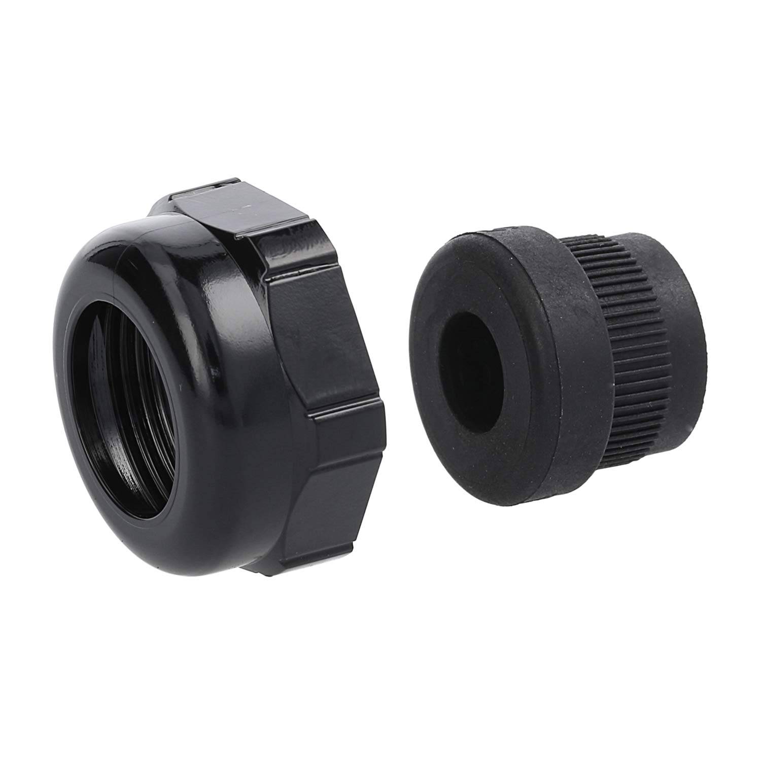 HARTING Q-Halbverschraubung PG16x1,41 Kunststoff Farbe tiefschwarz RAL 9005 - 1 Stück