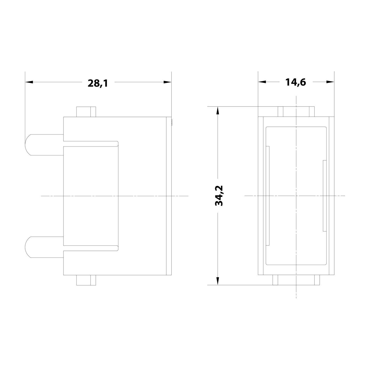 HARTING Han Moduladapter Buchseneinsatz (F) Steckzyklen >=500 Temperaturbereich -40°C bis 125°C - 1 Stück