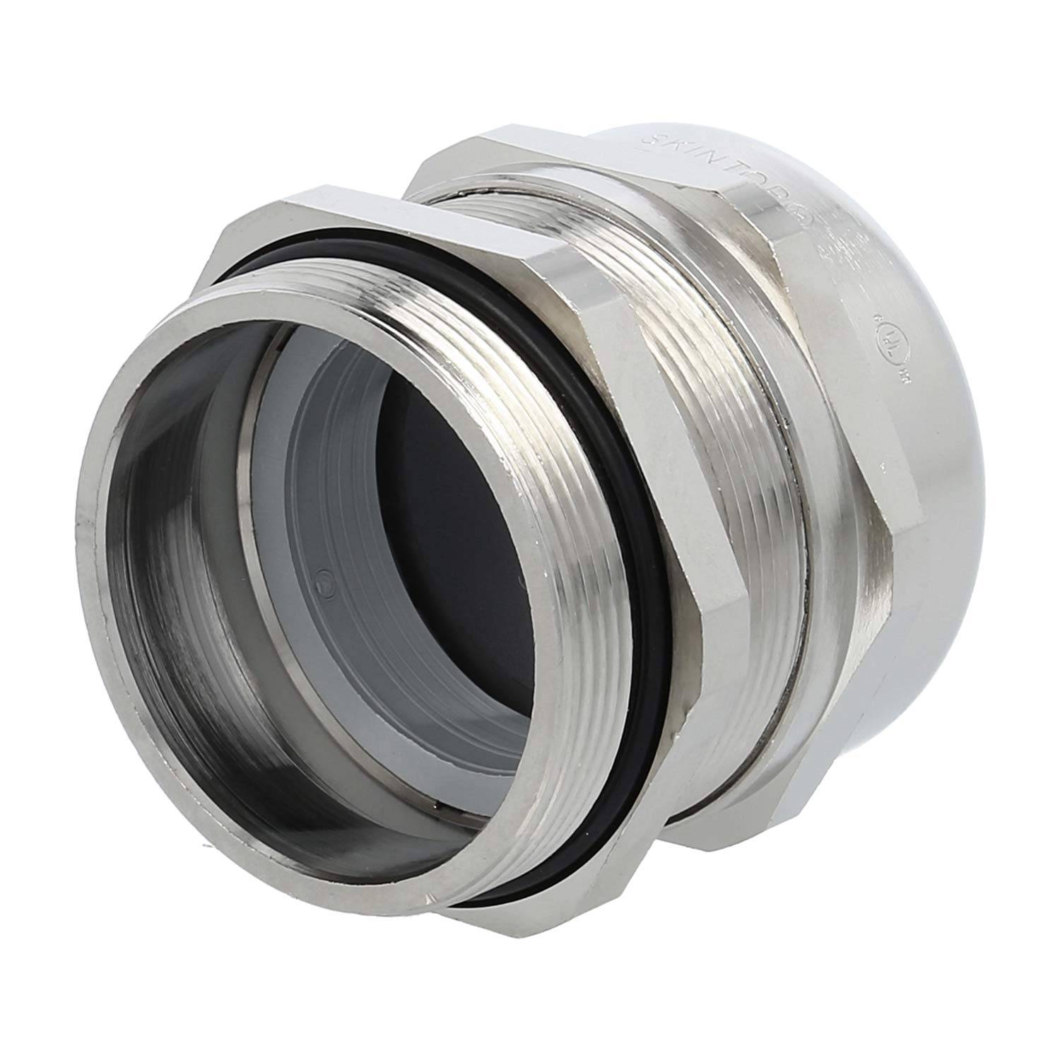 LAPP Verschraubung M50x1,5 SMS-M50 Messing (CuZn) vernickelt Gewindelänge 10,0mm - 1 Stück