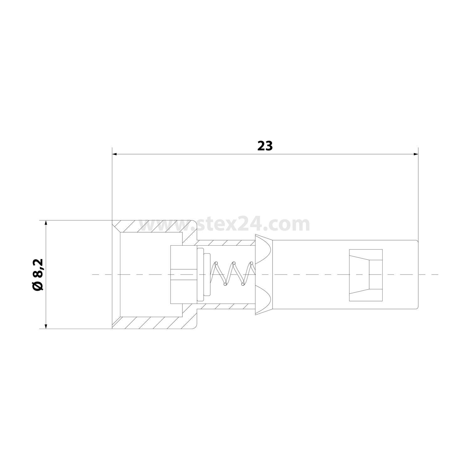 HARTING Pneumatik-Kontakt mit Absperrventil Kontaktbuchse (F) Schlauch-Innendurchmesser 1,6mm schwarz, 1 Stück