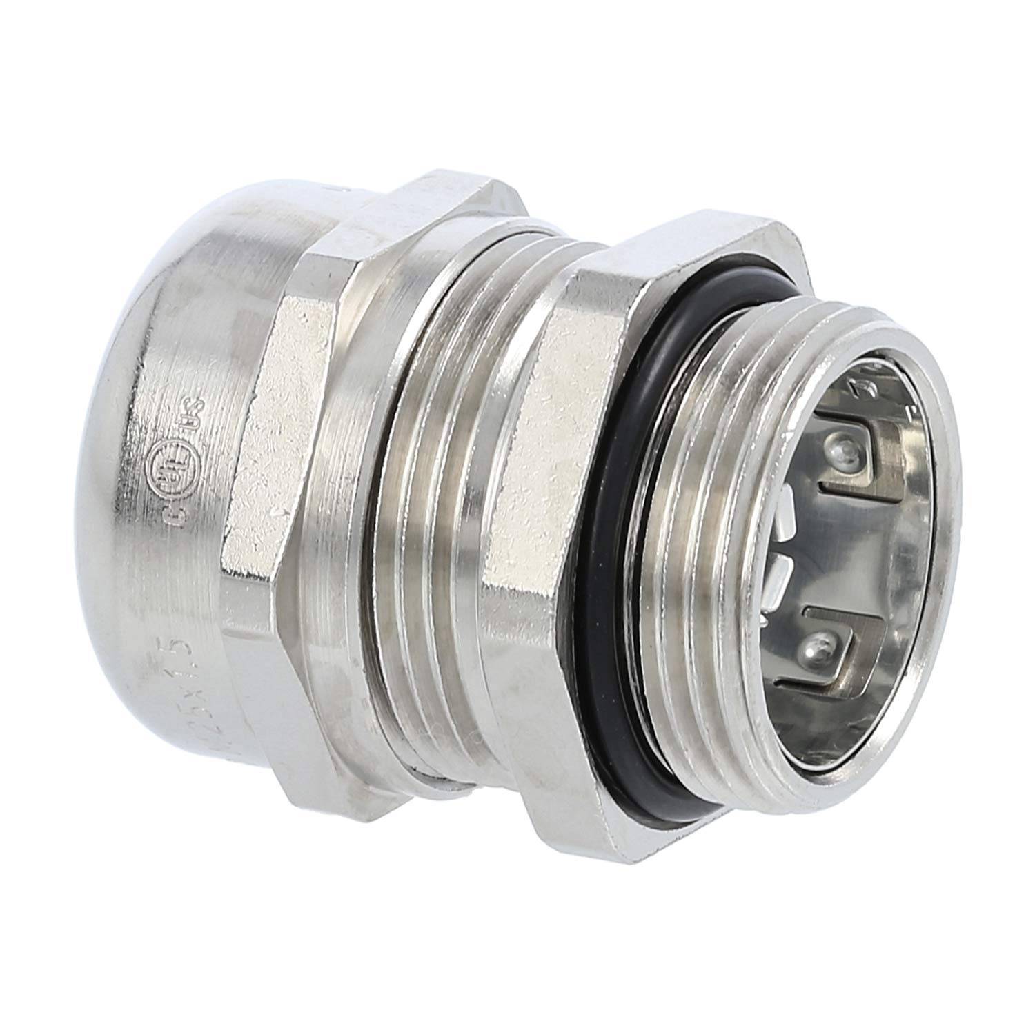 LAPP Verschraubung EMV M25x1,5 SSC-M25 Messing (CuZn) vernickelt Gewindelänge 8,0mm - 1 Stück
