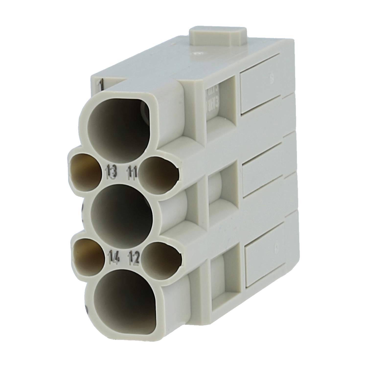 HARTING Han CD Modul Stifteinsatz (M) Crimpanschluss, 7-polig 3/4 830V - 830V Steuerkontakt, 40A/10A - 1 Stück