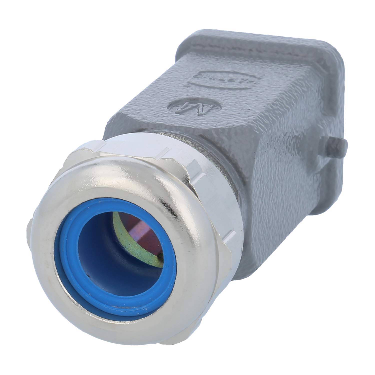 HARTING Han 3A Tüllengehäuse ohne eingeklebte Dichtung, 1xM25 gerader Kabelabgang, für 1 Bügel (am Unterteil)