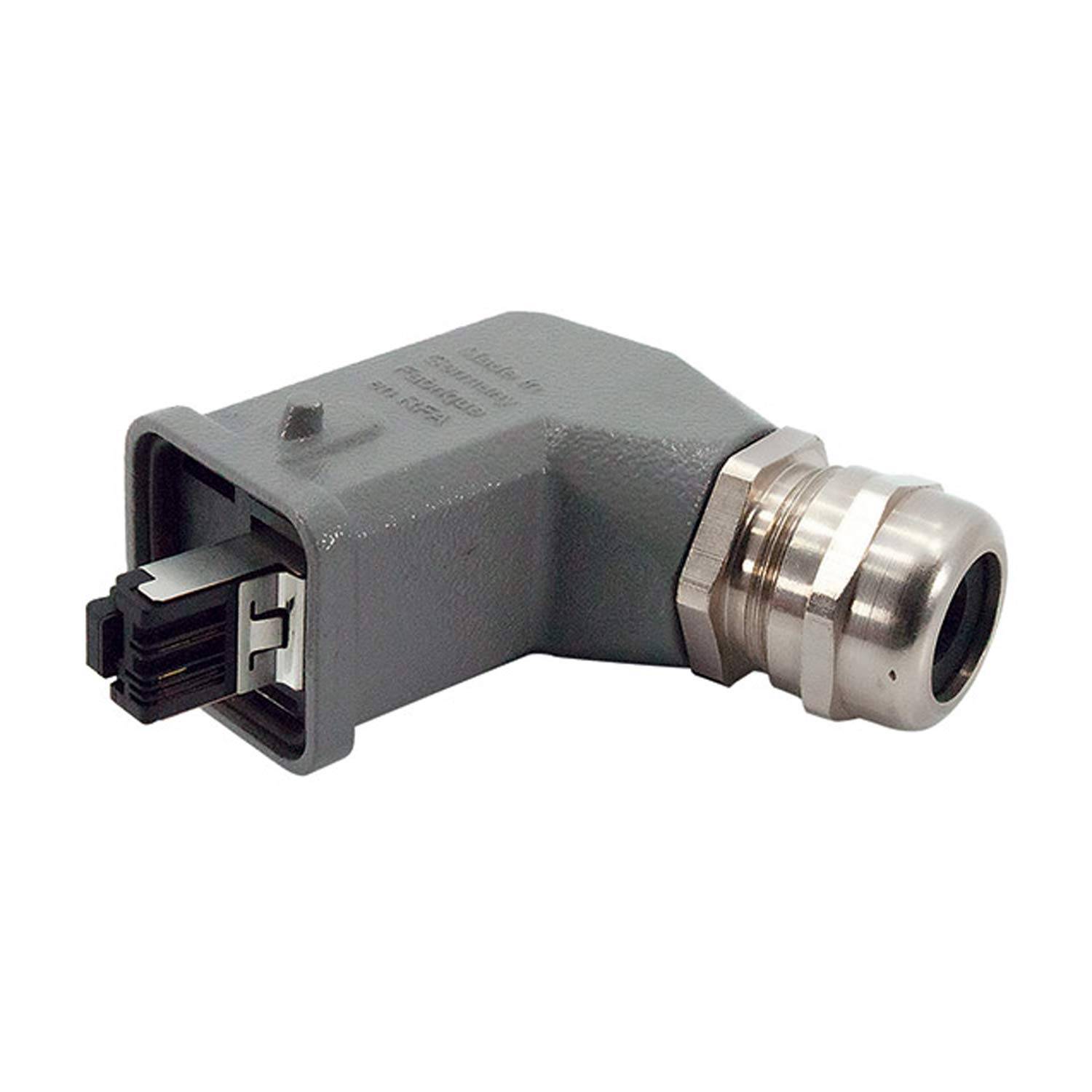 HARTING RJ45 Industrial Steckverbinder-Set Stift gewinkelt, 4-polig, Schneidklemmanschluss (IDC-Kontakte) Kategorie