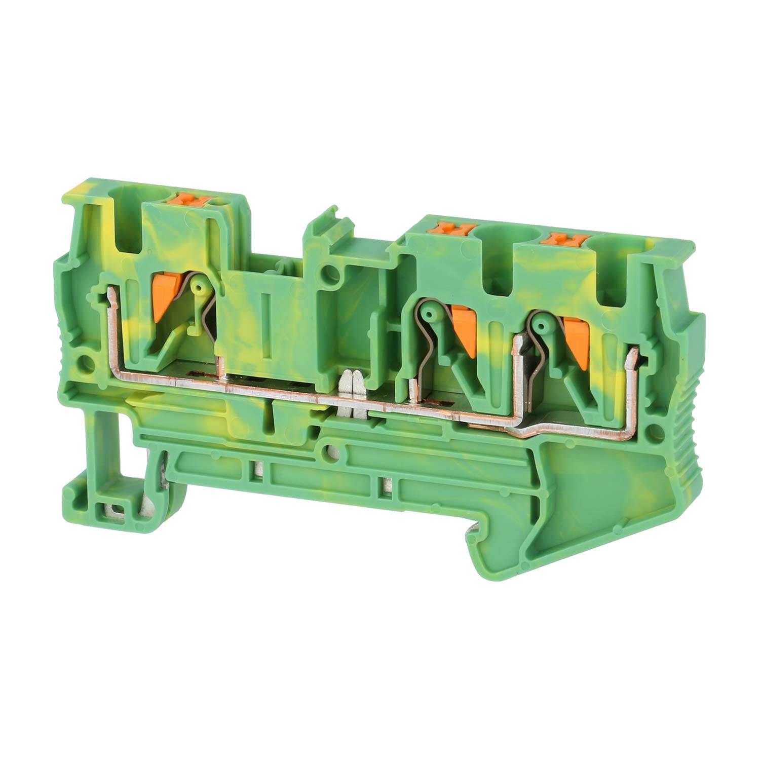 Phoenix Contact Schutzleiter-Reihenklemme PT 4-TWIN PE Push-In-Anschluss Querschnitt starr 0,2mm² - 6mm² AWG24 - AWG10