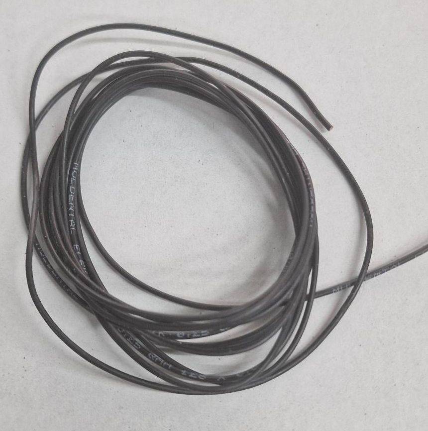 Silikon-Litze extrem flexibel - Schwarz - 4,0 mm², 1036 x 0,07 mm, je 1 m, verpackt max: 48 V, 42,5 A (5 min: 73,2 A)