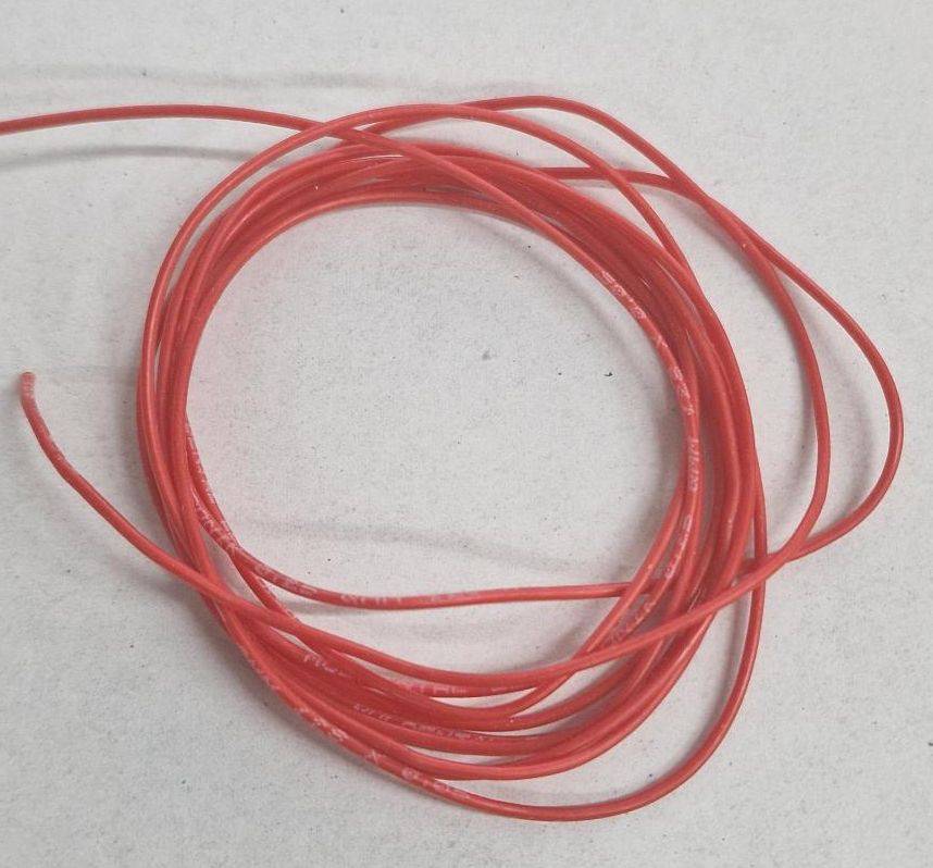 Silikon-Litze extrem flexibel - Rot - 4,0 mm², 1036 x 0,07 mm, je 1 m, verpackt max: 48 V, 42,5 A (5 min: 73,2 A)