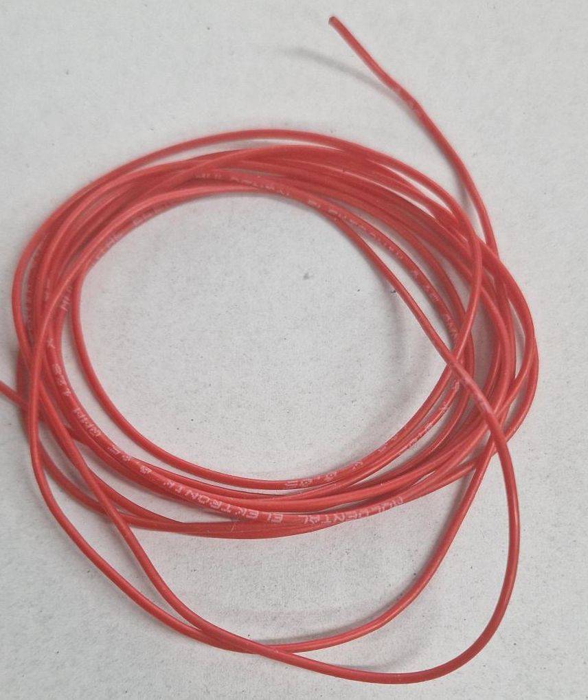 Silikon-Litze extrem flexibel - Rot - 4,0 mm², 1036 x 0,07 mm, je 1 m, verpackt max: 48 V, 42,5 A (5 min: 73,2 A)