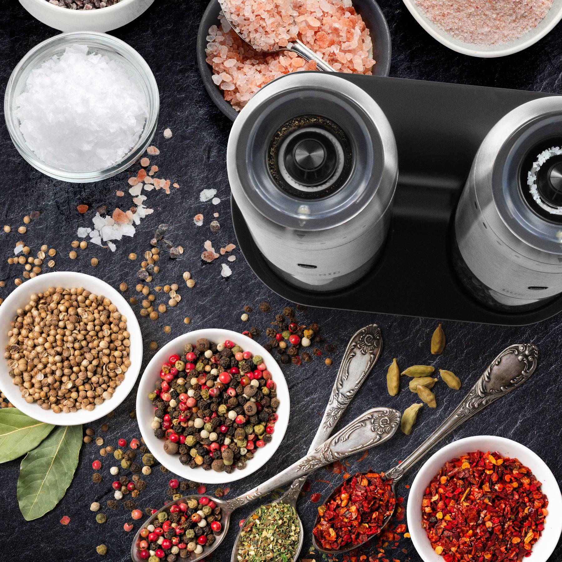 Duronic EMU3 Salz- und Pfeffermühlenset, elektrischer Salz- oder Pfefferstreuer