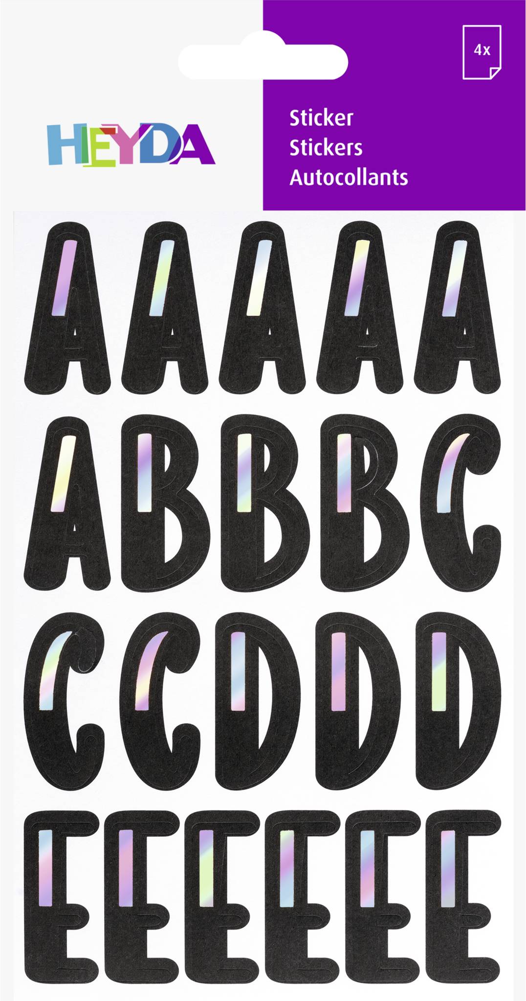 6X Heyda 203780824 Sticker Alphabet sw