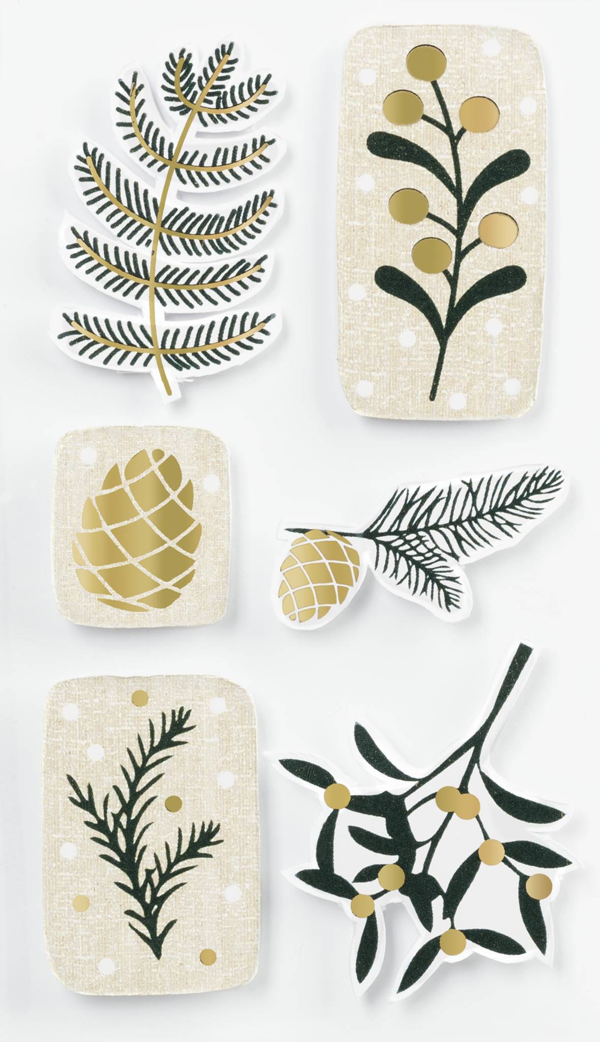 HEYDA 203780747 Stick-Ons-Mix „Zweige“ | 75×165 mm creme/schwarz 1 Blatt