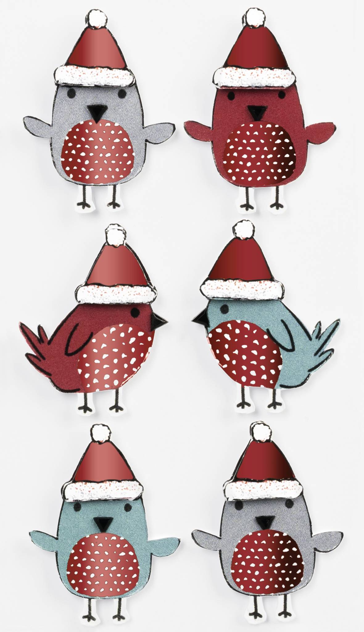 Stick-Ons-Mix „Vögel“ | 75×165 mm 1 Blatt