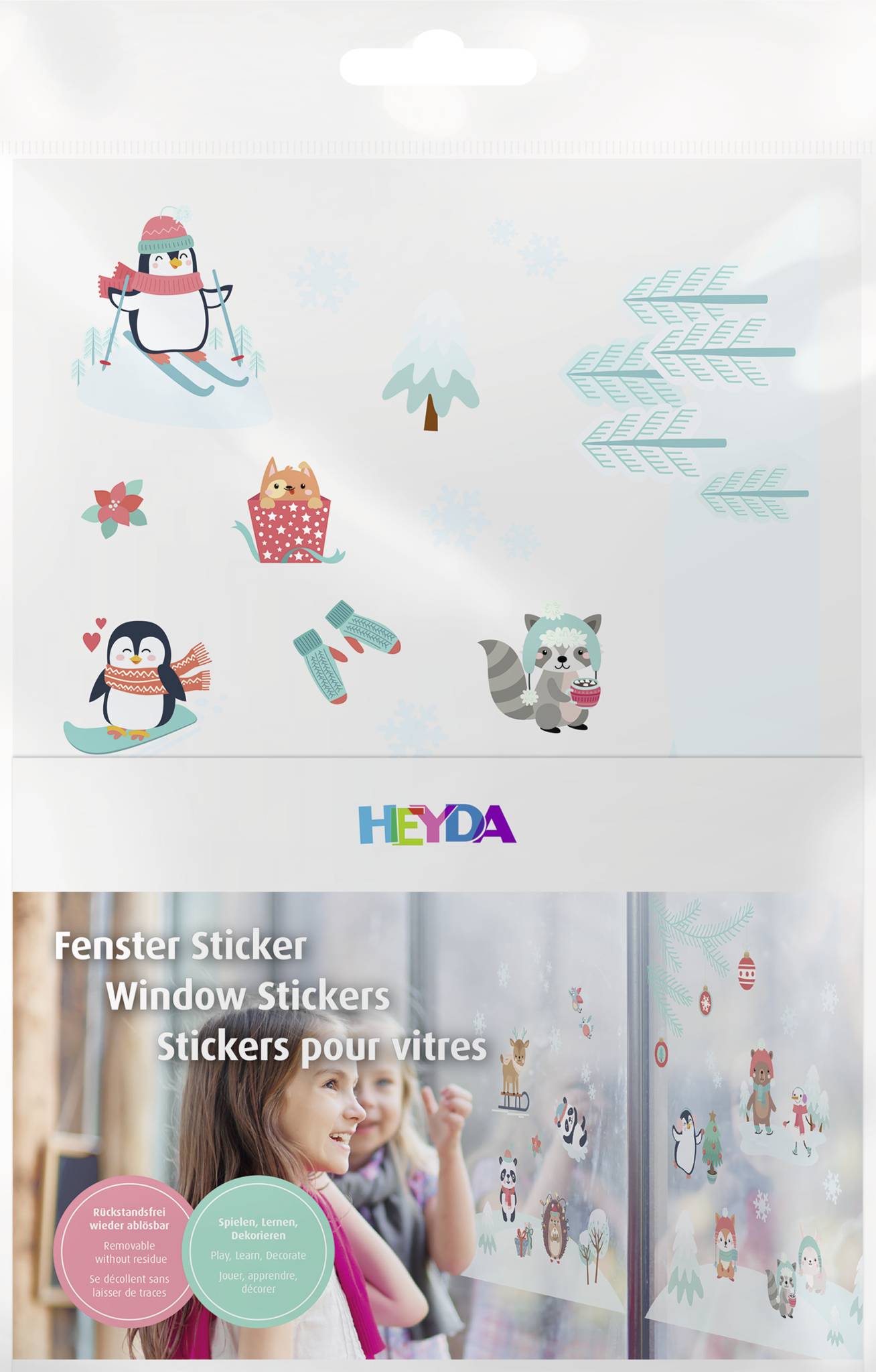Fenster Sticker „Winter“ | 210×297 mm bunt 3 Blatt
