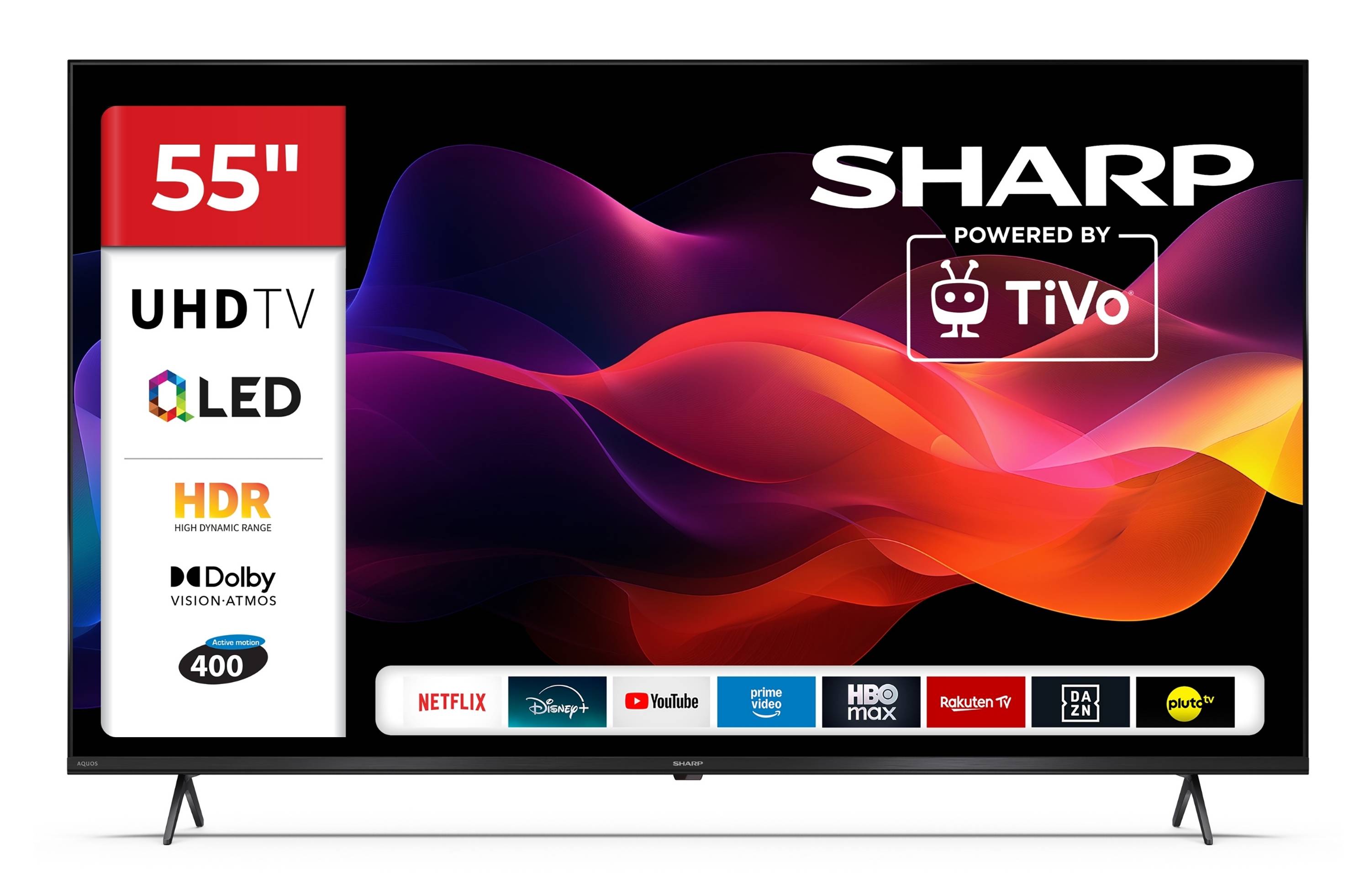 Sharp QLED Fernseher 55 Zoll Smart TV by TiVo 4K UHD Fernseher mit HDR Dolby Vision 55HM5745E (2026)