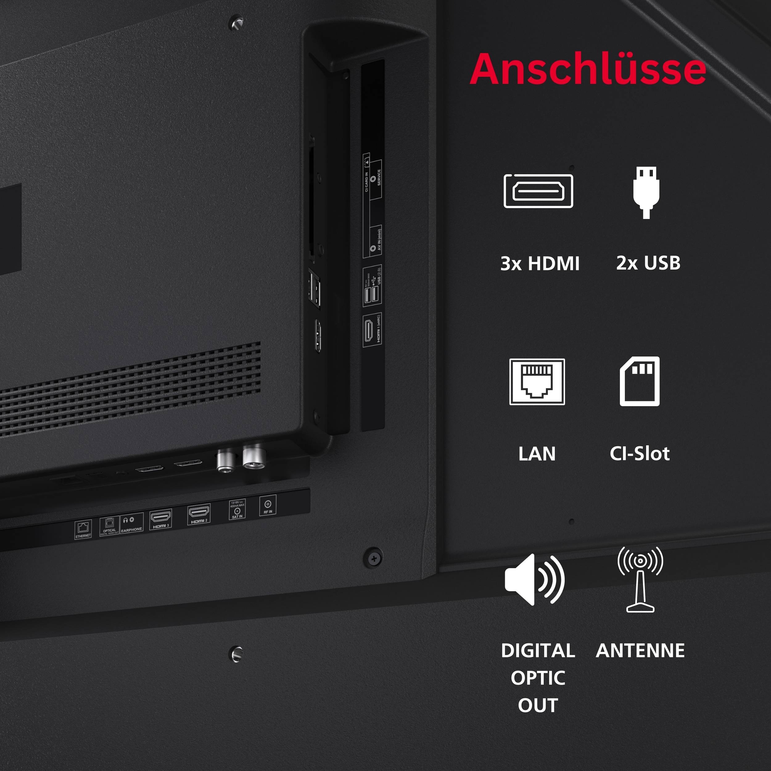 Sharp QLED Fernseher 55 Zoll Smart TV by TiVo 4K UHD Fernseher mit HDR Dolby Vision 55HM5745E (2026)