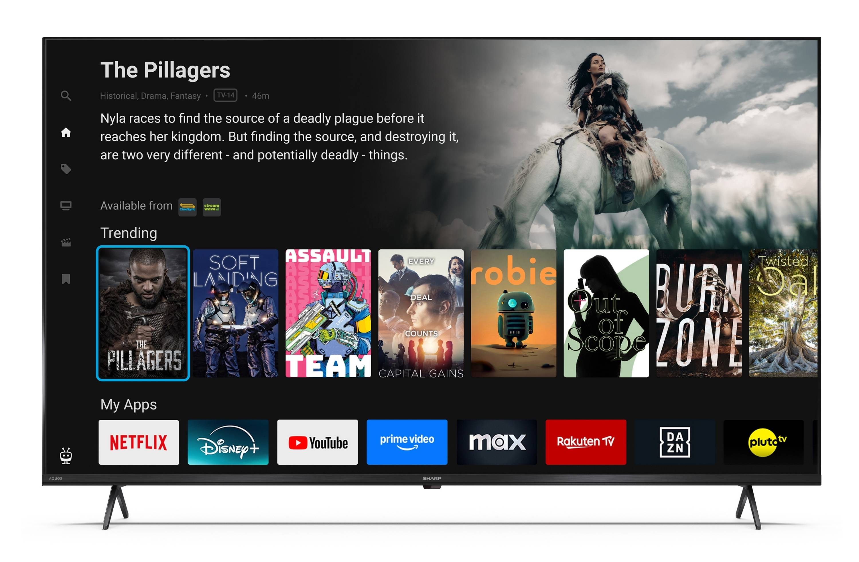 Sharp QLED Fernseher 55 Zoll Smart TV by TiVo 4K UHD Fernseher mit HDR Dolby Vision 55HM5745E (2026)