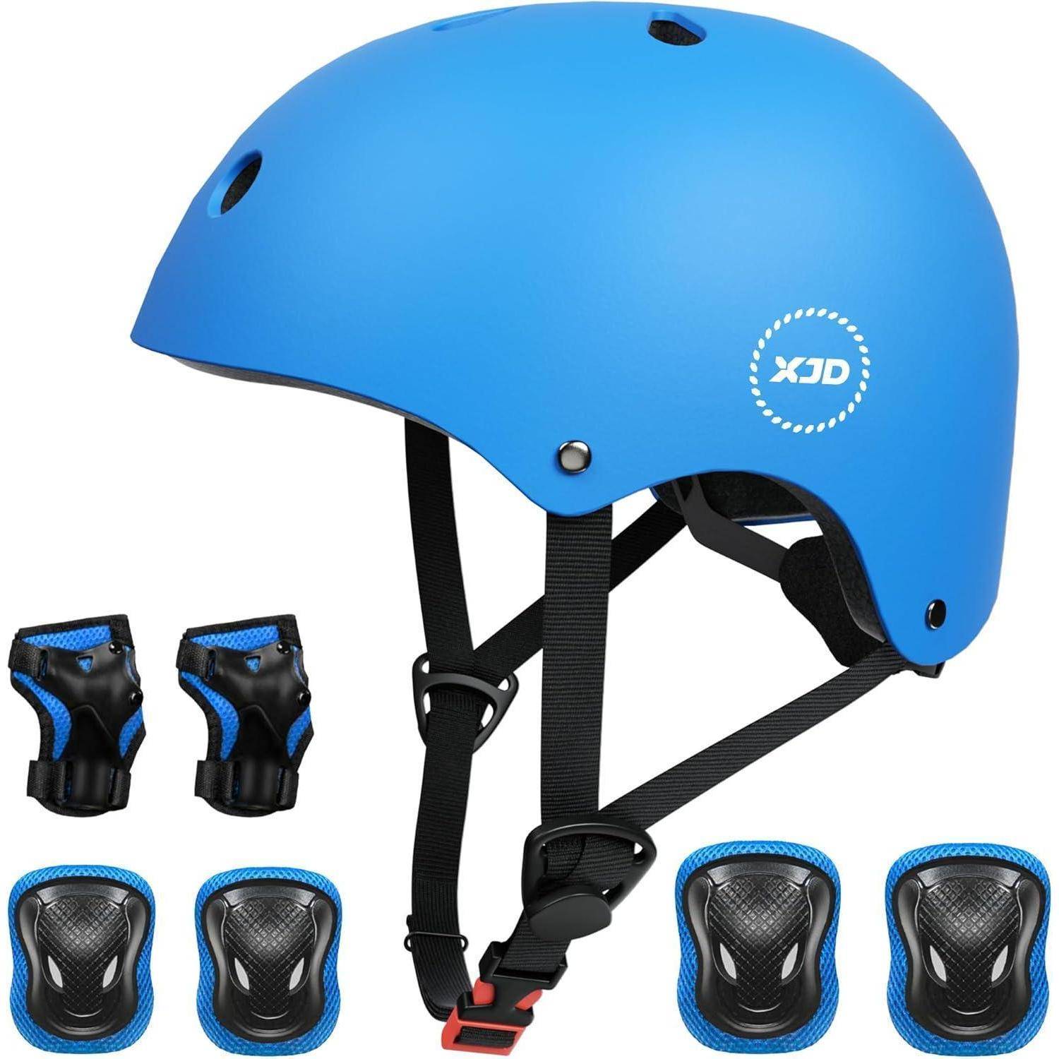 XJD Fahrradhelm Kinder Helm, Einstellbare Kinderhelm Skaterhelm für Fahrrad Skateboard Scooter Roller Kinderfahrradhelm für 3-13 Alt Mädchen und Ju