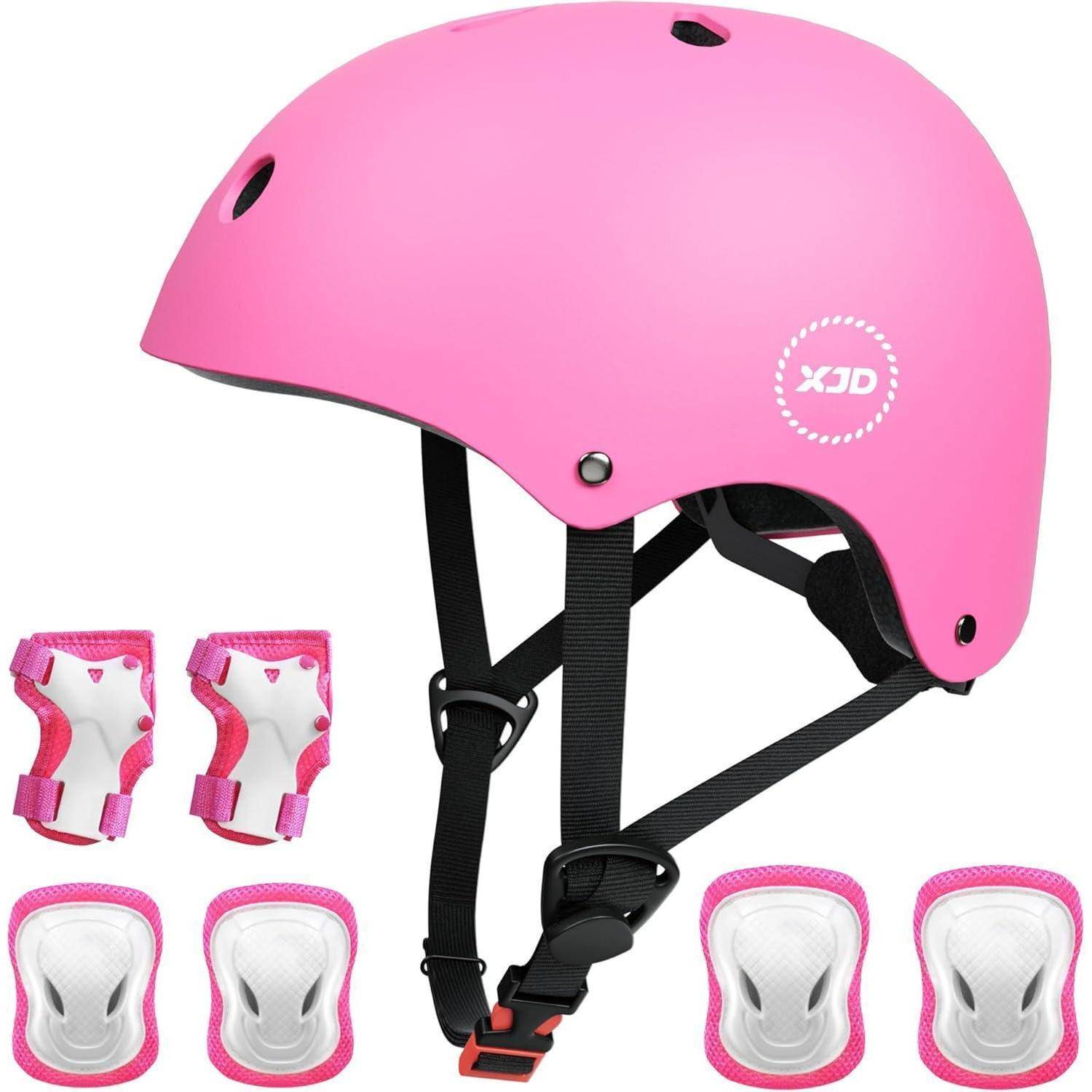 XJD Fahrradhelm Kinder Helm, Einstellbare Kinderhelm Skaterhelm für Fahrrad Skateboard Scooter Roller Kinderfahrradhelm für 3-13 Alt Mädchen und Ju