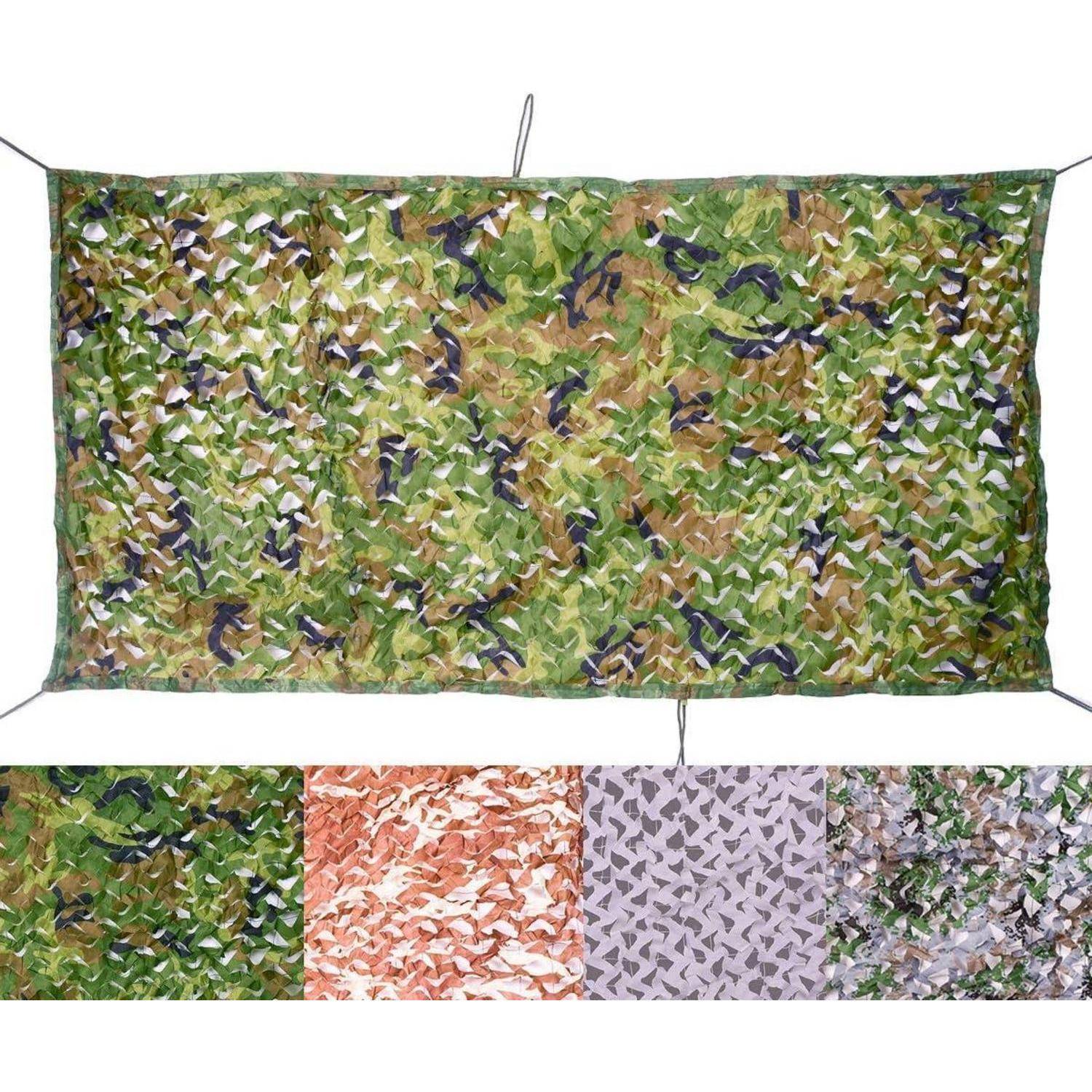 Velity Tarnnetz Camouflage Netz Jagd Wildcampen Waldlandschaft Outdoor Garten Party Dekorationen Sonnenschirm 1.5 × 4 M Woodland