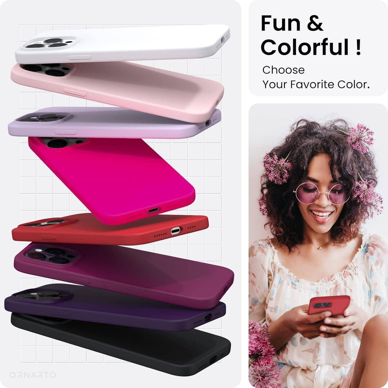 iPhone 14 Pro Max Hülle 6,7 Zoll 2022 Silikon Case Rot
