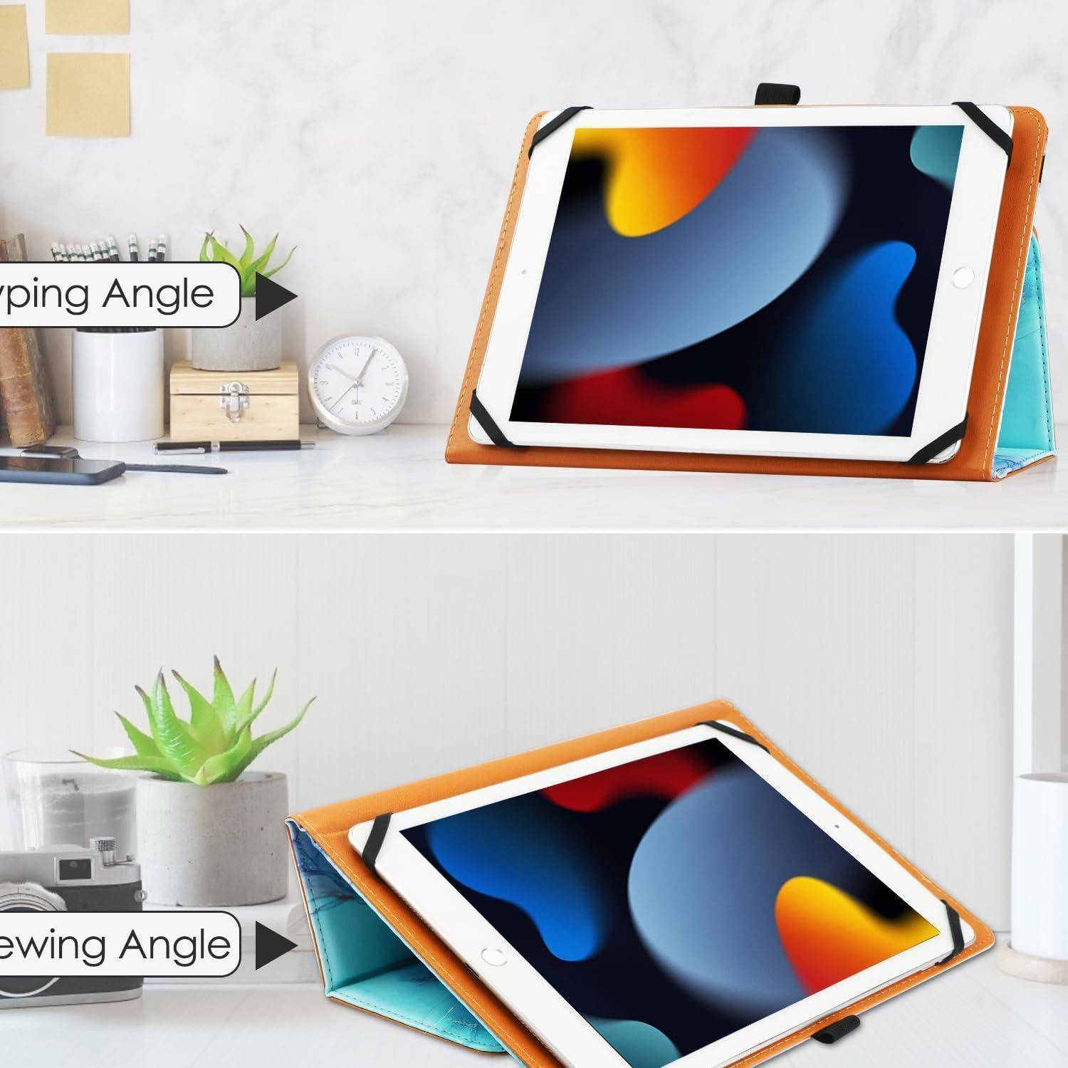 Universal Tablet Hülle 9-10 Zoll Touchscreen Silikonband Ständer Blau