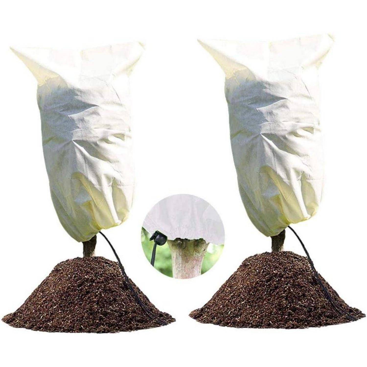 LINSOCLE 2 PCS Pflanzenschutz Winter, Pflanzen Winterschutz, Winterschutz für Pflanzen, Winter Pflanzenschutzsack Pflanzenabdeckung Frostschutz