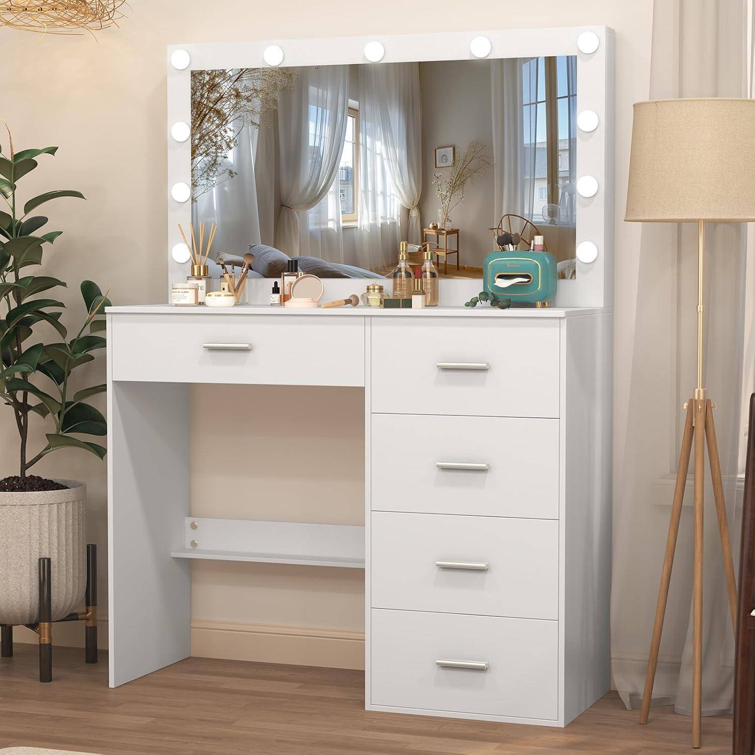 Schminktisch Makeup Spiegel Beleuchtung 5 H91050 36 x 80 x 131cm