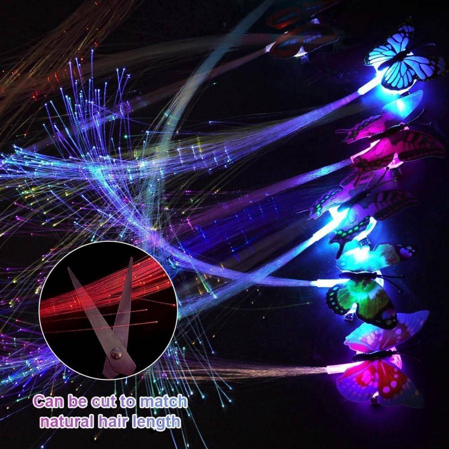 Haargummis Leuchtende Neon Haarbänder Party Festival 12pcs Haargummis