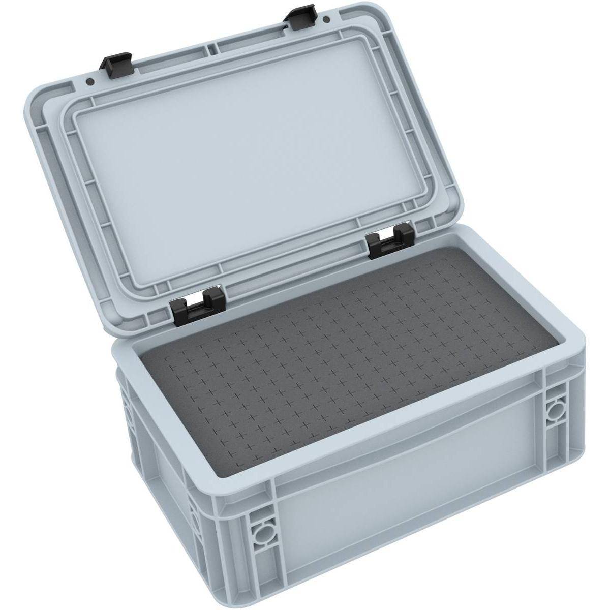 EB74SET - ED 32/12 HG Eurobehälter / Euro Box 300 x 200 x 135 mm inklusive Half-Size Rasterschaumstoff