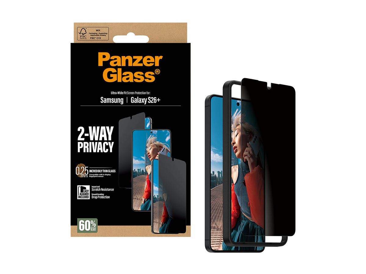 PanzerGlass Bildschirmschutz für Handy - ultrabreitePassform mit EasyAligner -