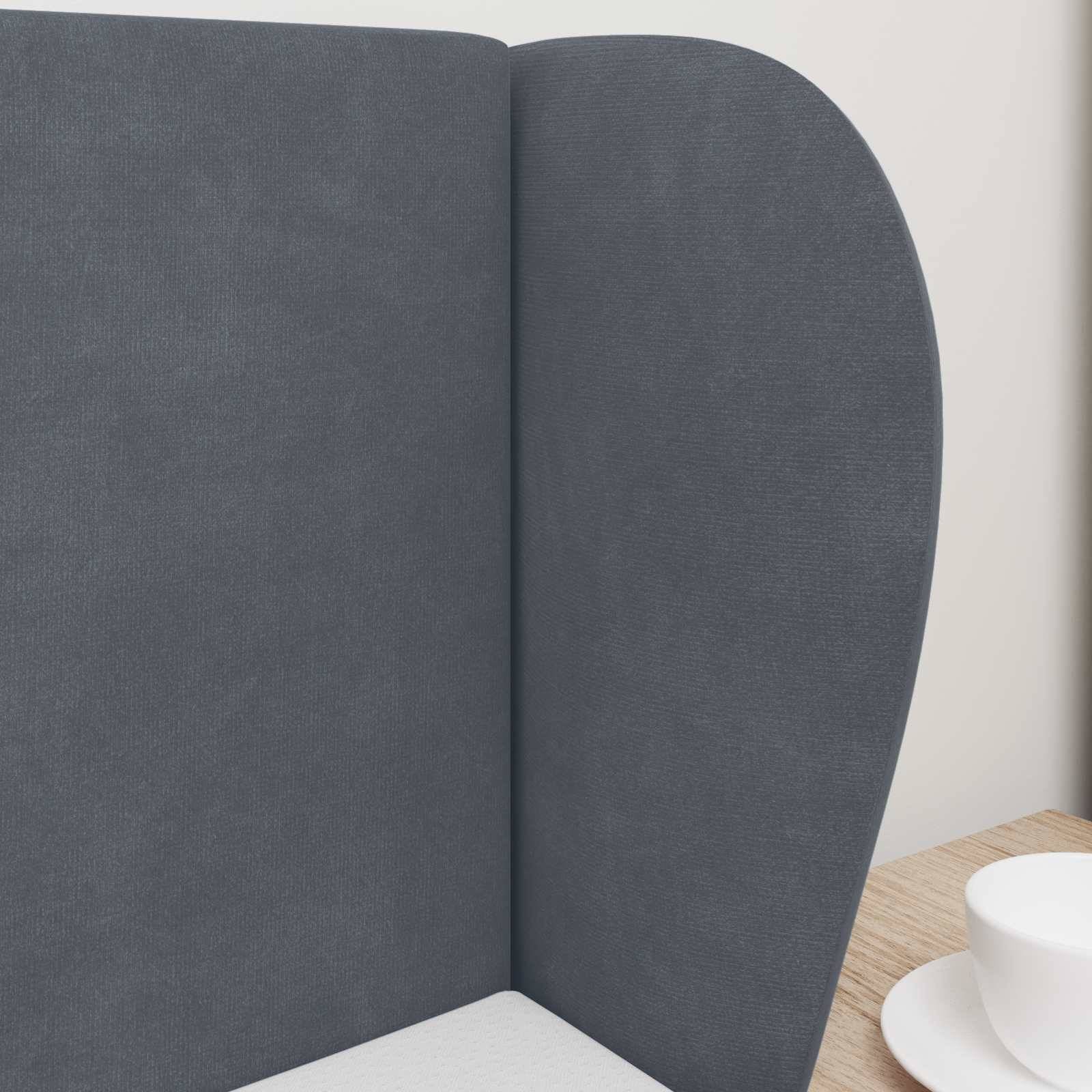 vidaXL Kopfteil Ohr Dunkelgrau 40 x 23 x 6 cm Samt