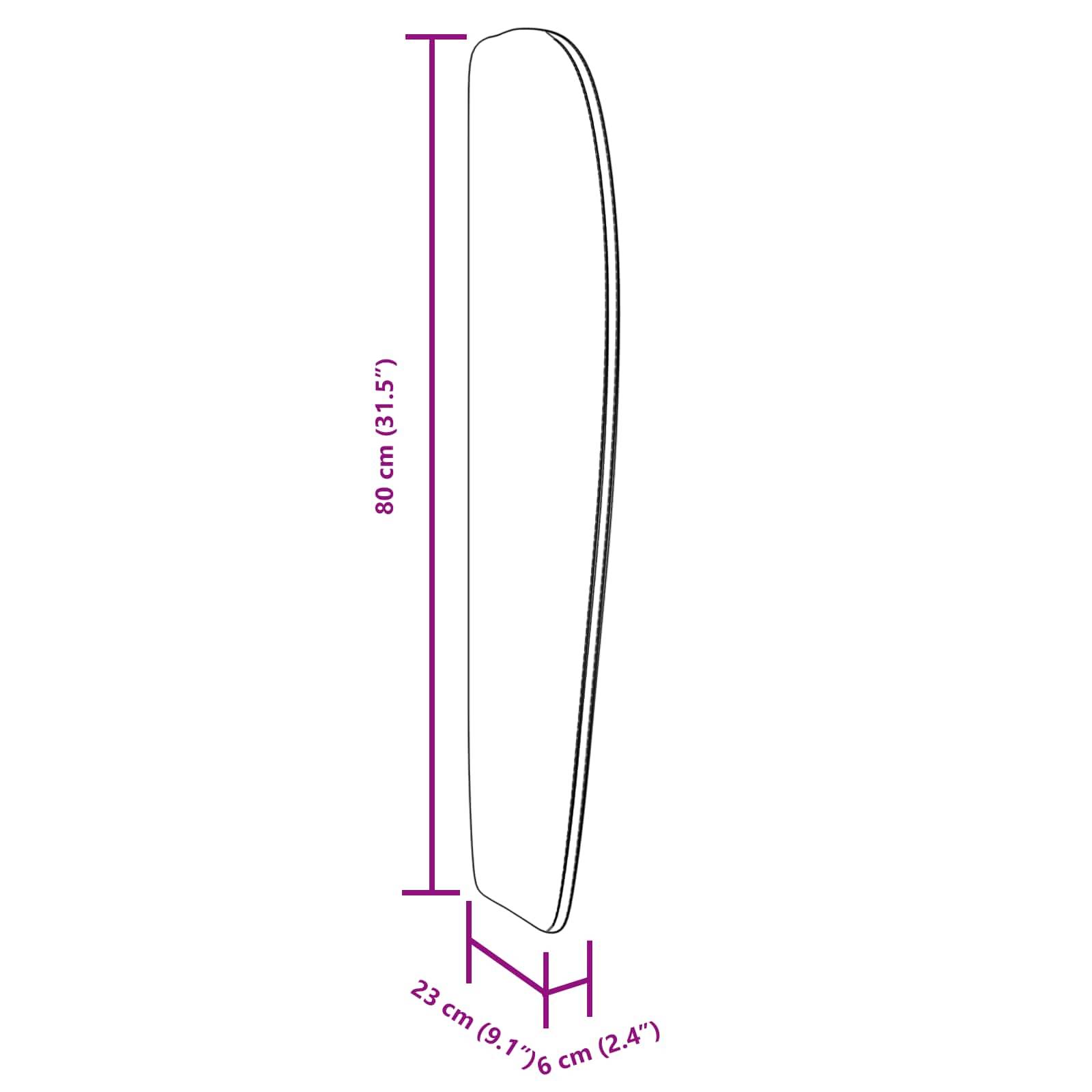vidaXL Kopfteil Ohr Weiß 80 x 23 x 6 cm PVC