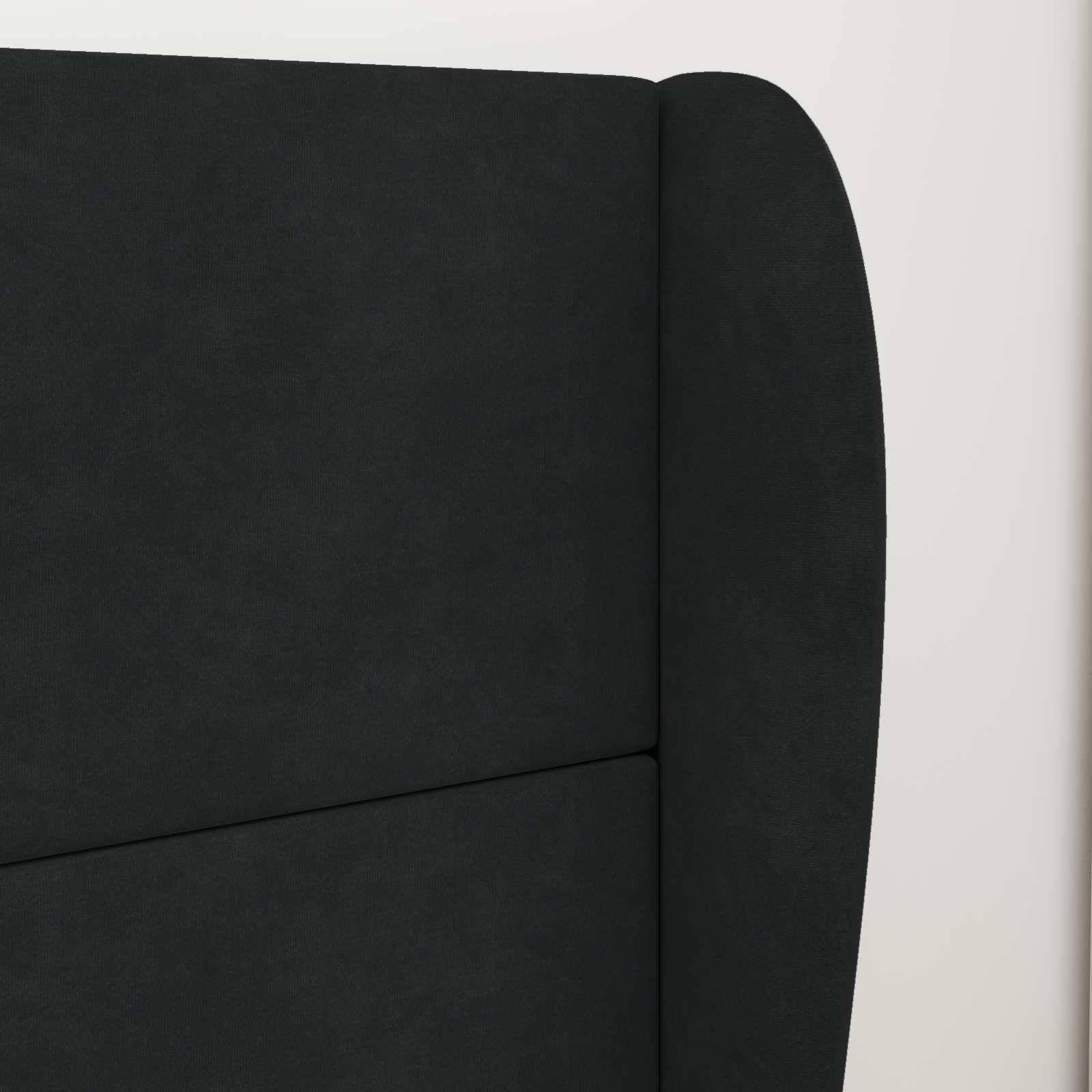 vidaXL Kopfteil Ohr Schwarz 80 x 23 x 6 cm Samt