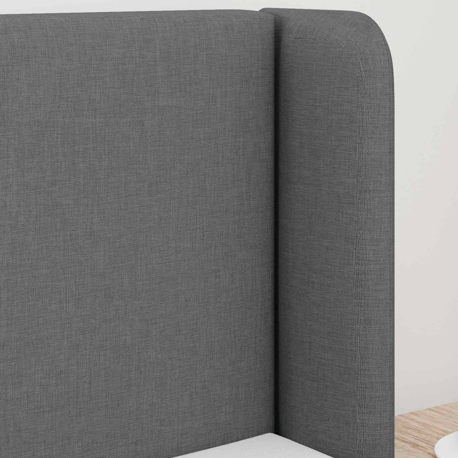 vidaXL Kopfteil Ohr Dunkelgrau 40,5 x 40,5 x 4 cm Stoff