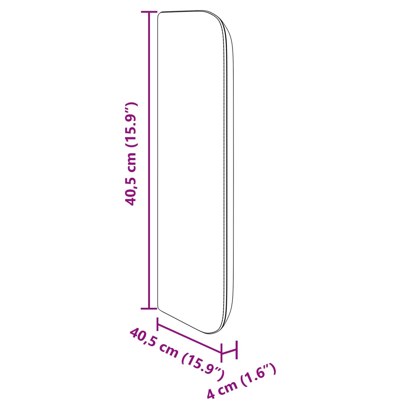 vidaXL Kopfteil Ohr Rosa 40,5 x 40,5 x 4 cm Samt