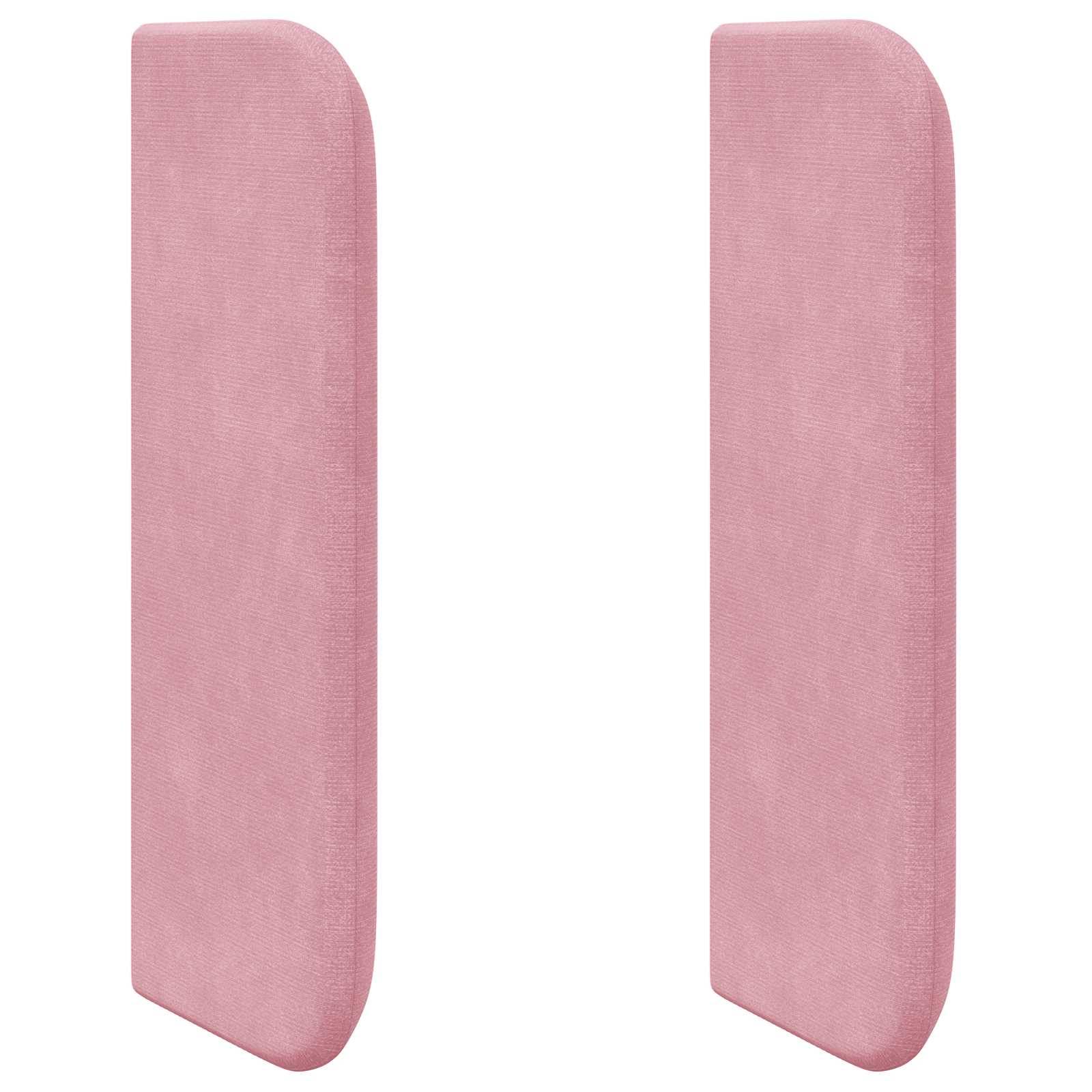 vidaXL Kopfteil Ohr Rosa 40,5 x 40,5 x 4 cm Samt