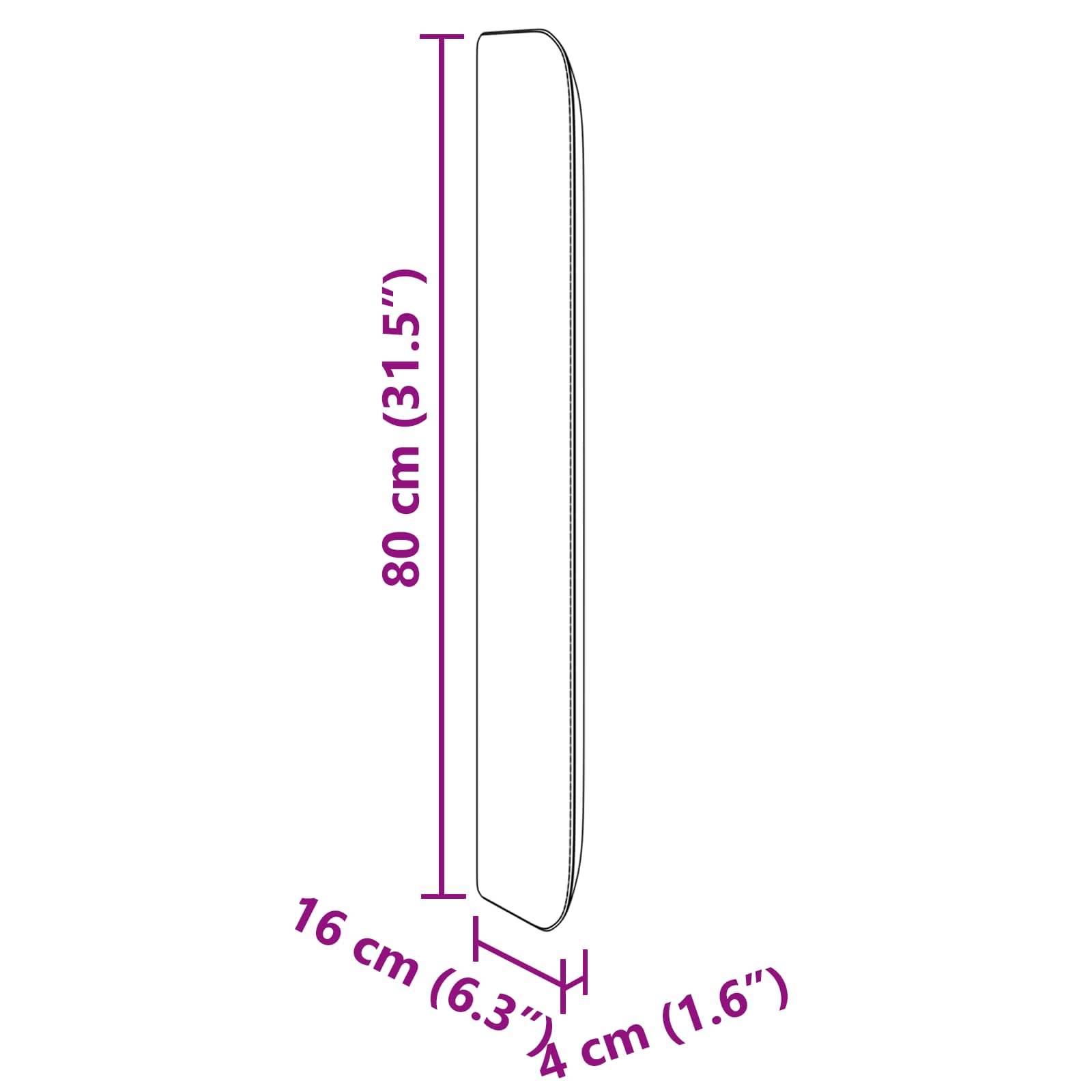 vidaXL Kopfteil Ohr Taupe 80 x 16 x 4 cm Stoff