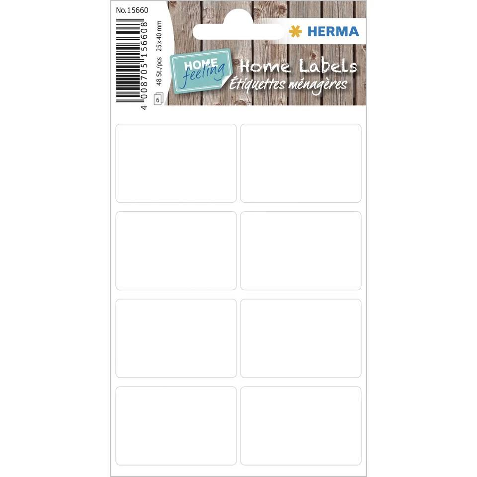 HERMA 15660 HERMA Haushalts-Etiketten HOME, 25 x 40 mm, weiß