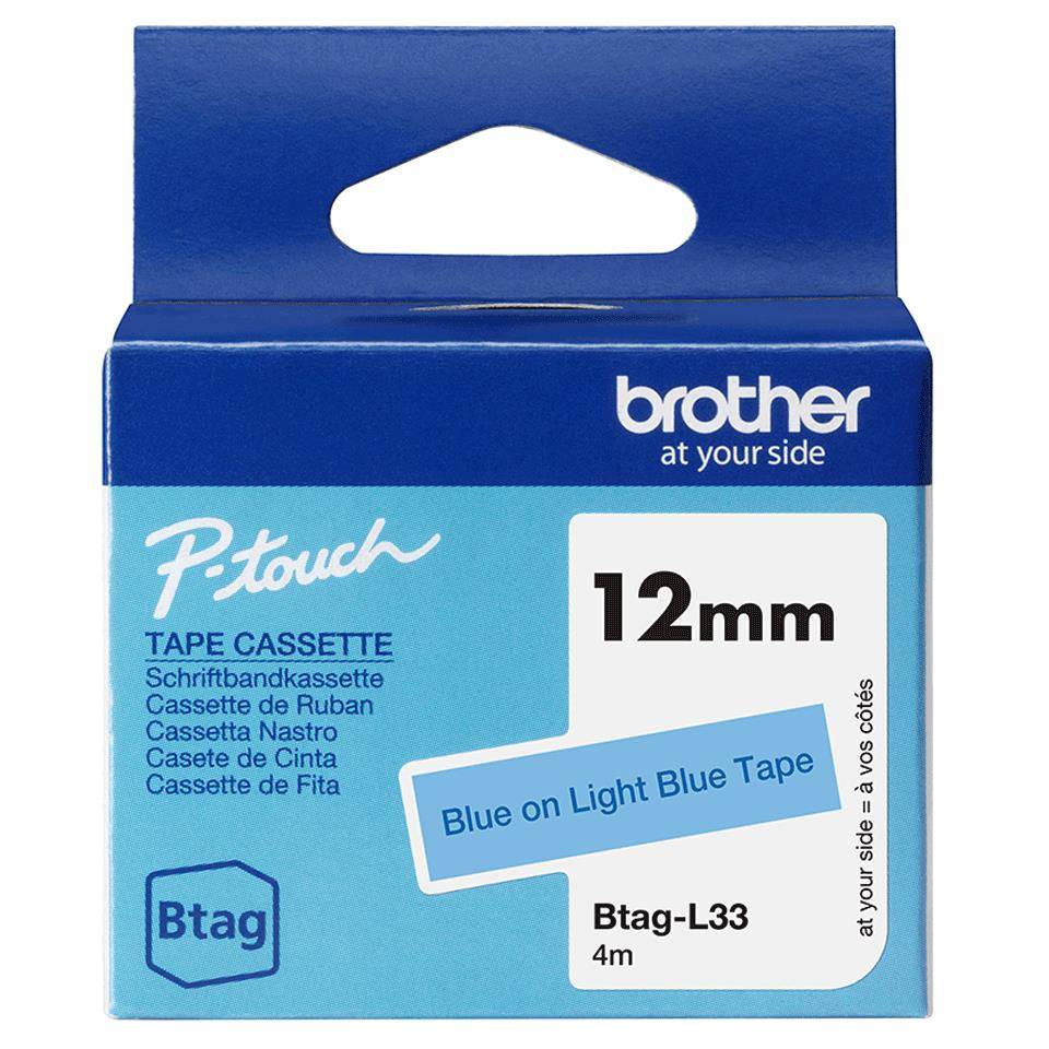 brother BTAGL33 brother Schriftband Btag BTAGL33, 12 mm blau auf blau